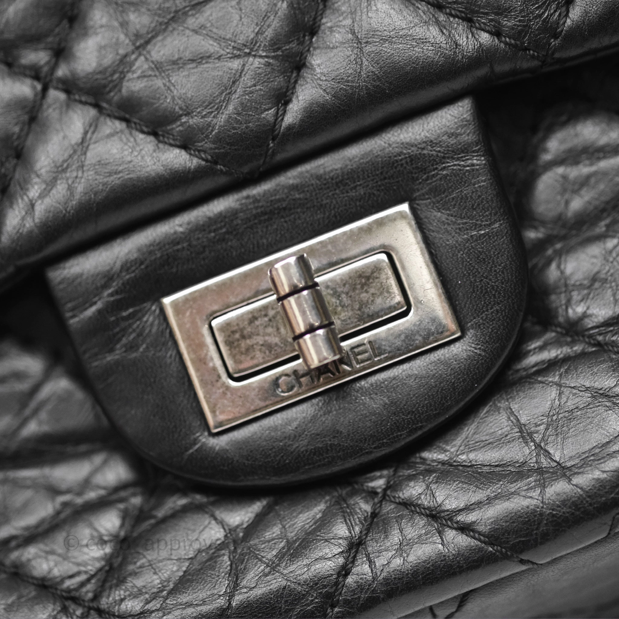 Chanel Quilted Reissue 226 Aged Calfskin Black Ruthenium Hardware
