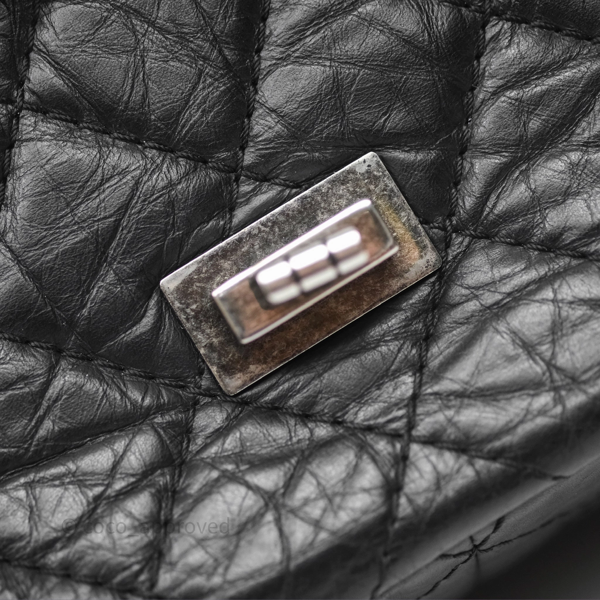 Chanel Quilted Reissue 226 Aged Calfskin Black Ruthenium Hardware
