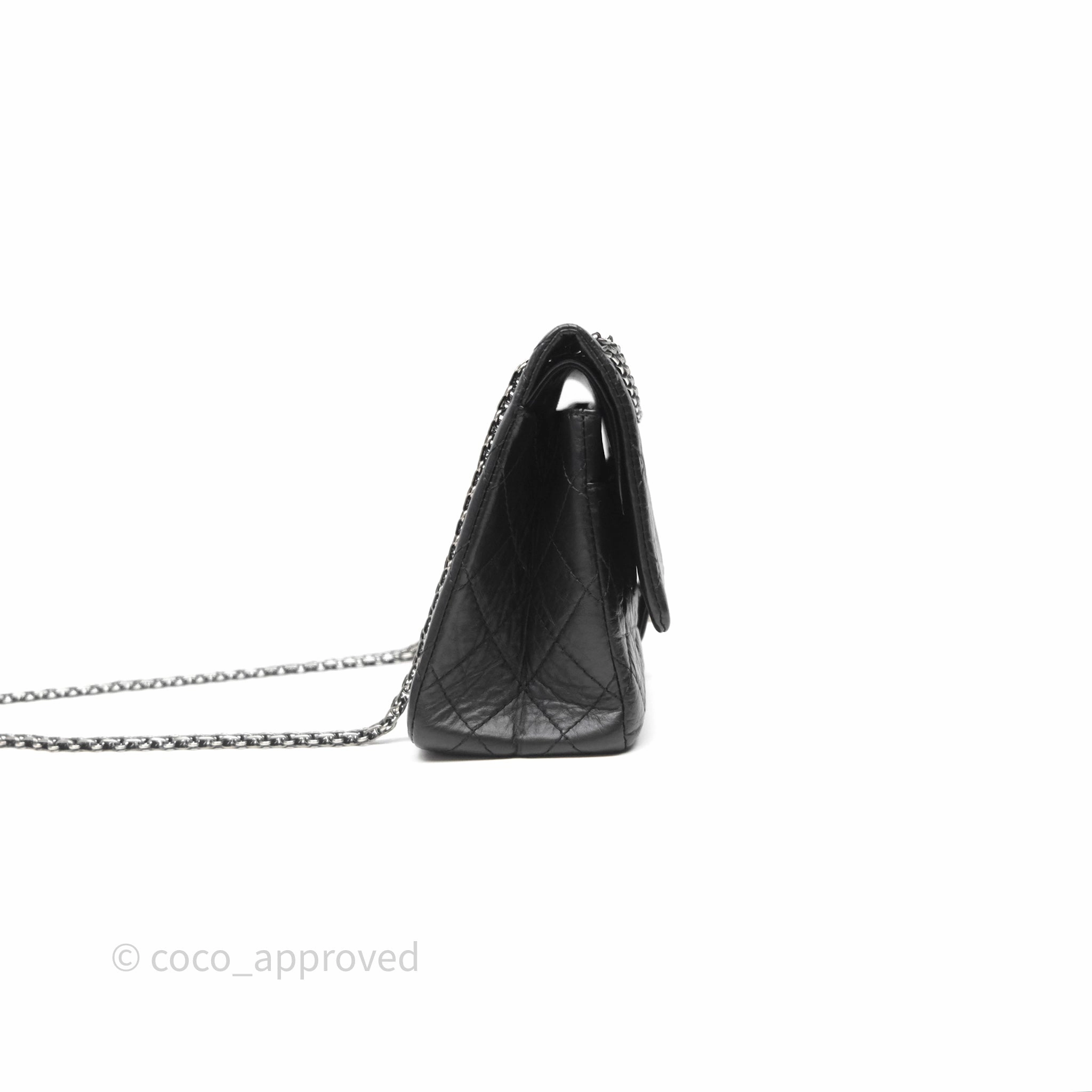 Chanel Quilted Reissue 226 Aged Calfskin Black Ruthenium Hardware