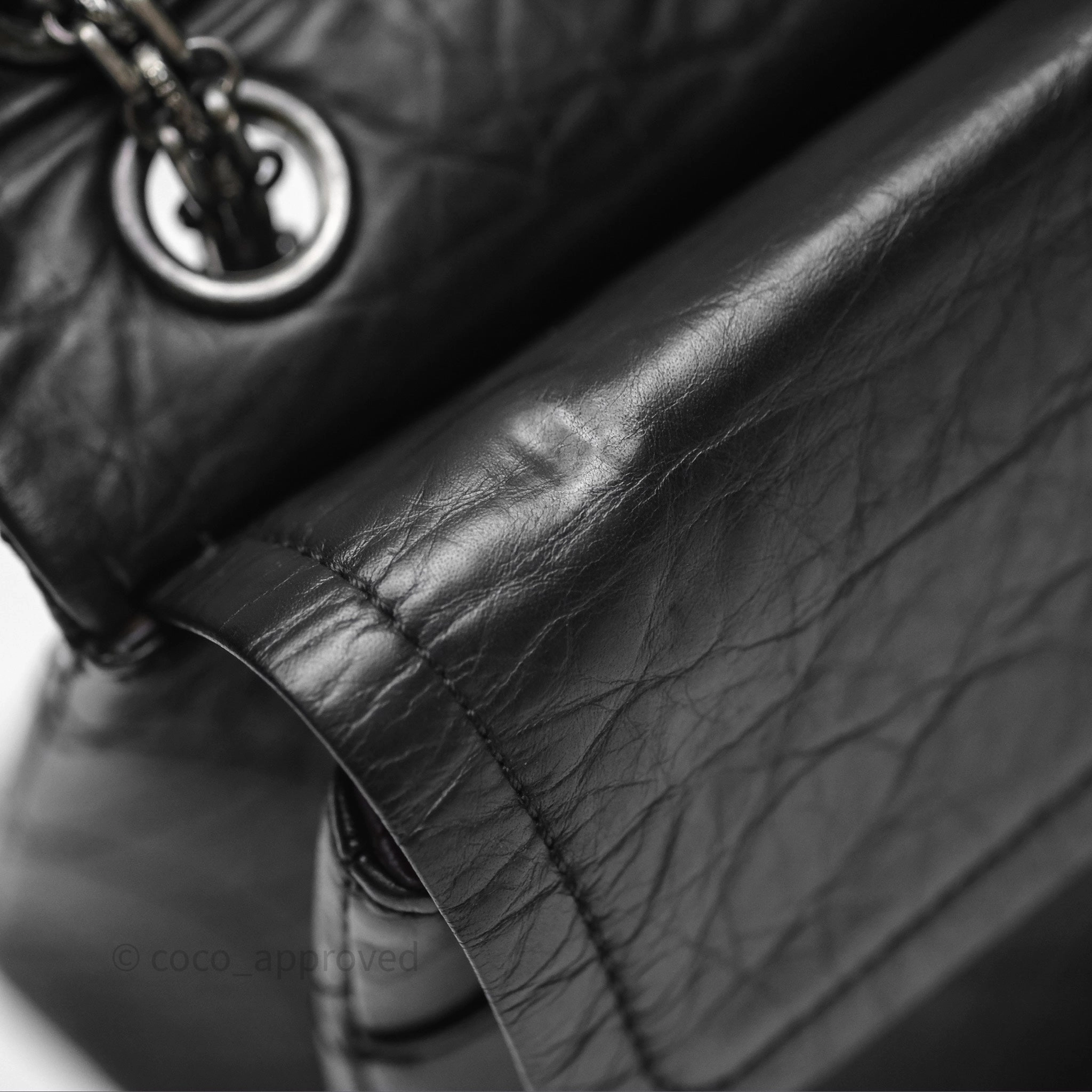Chanel Quilted Reissue 226 Aged Calfskin Black Ruthenium Hardware