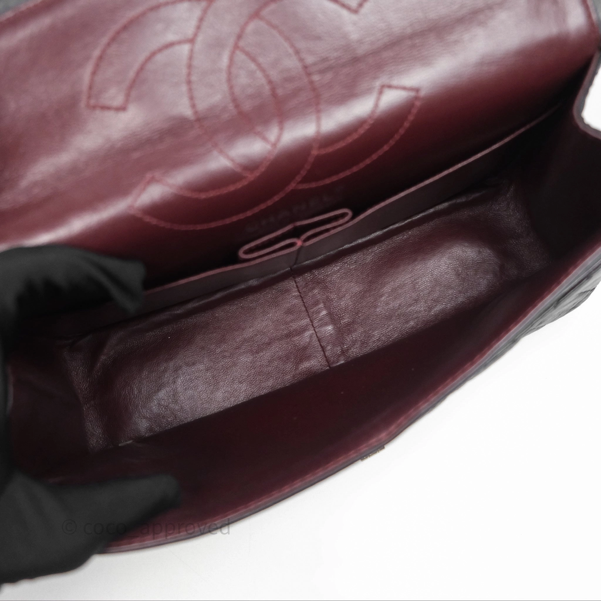 Chanel Quilted Reissue 226 Aged Calfskin Black Ruthenium Hardware