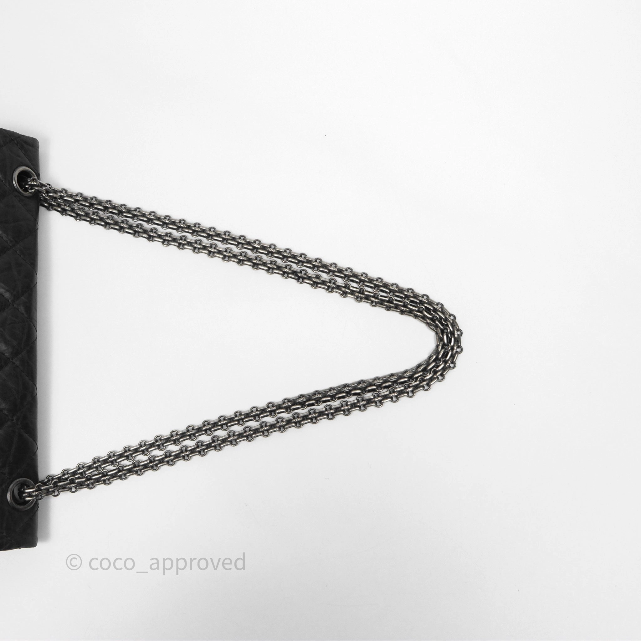 Chanel Quilted Reissue 226 Aged Calfskin Black Ruthenium Hardware