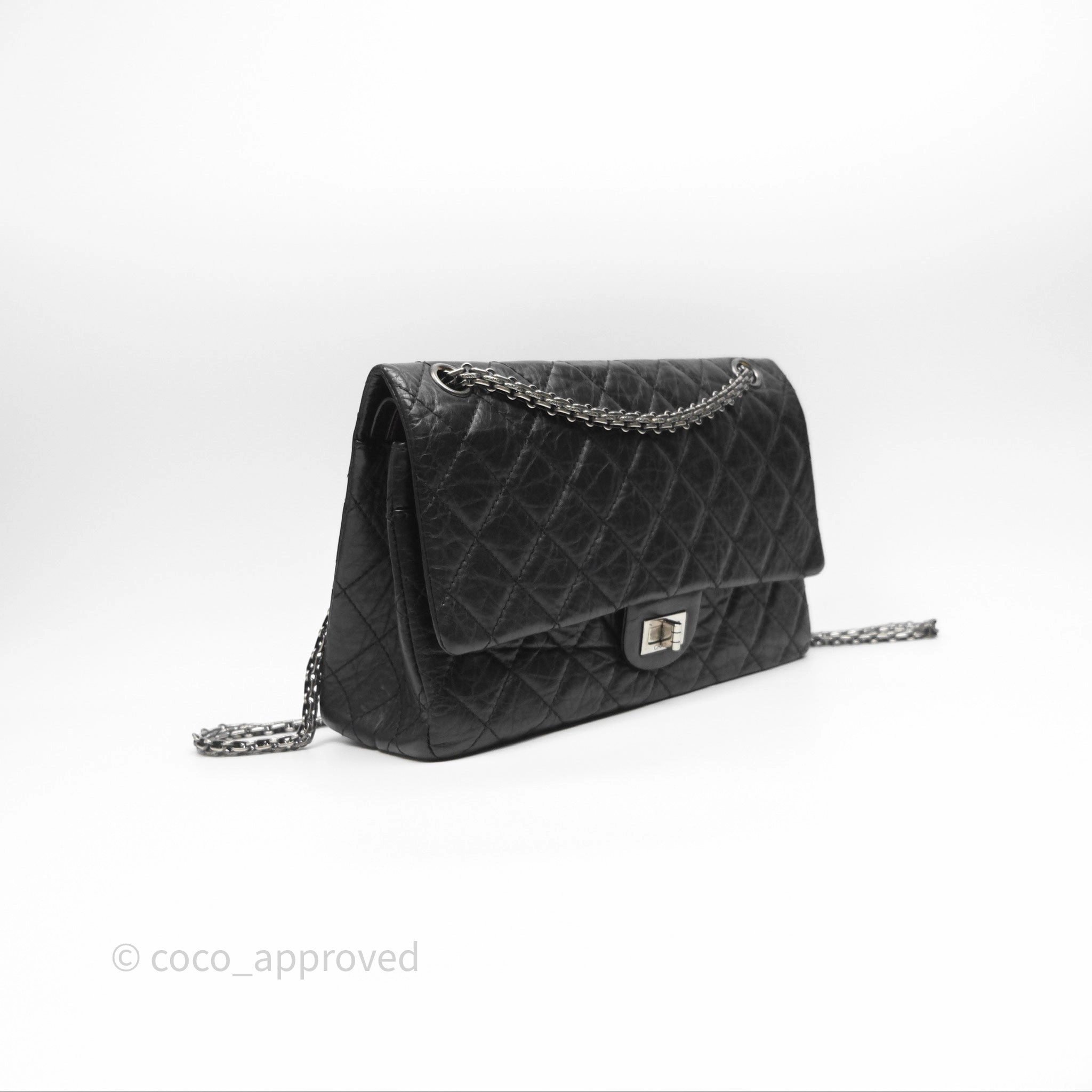 Chanel Quilted Reissue 226 Aged Calfskin Black Ruthenium Hardware