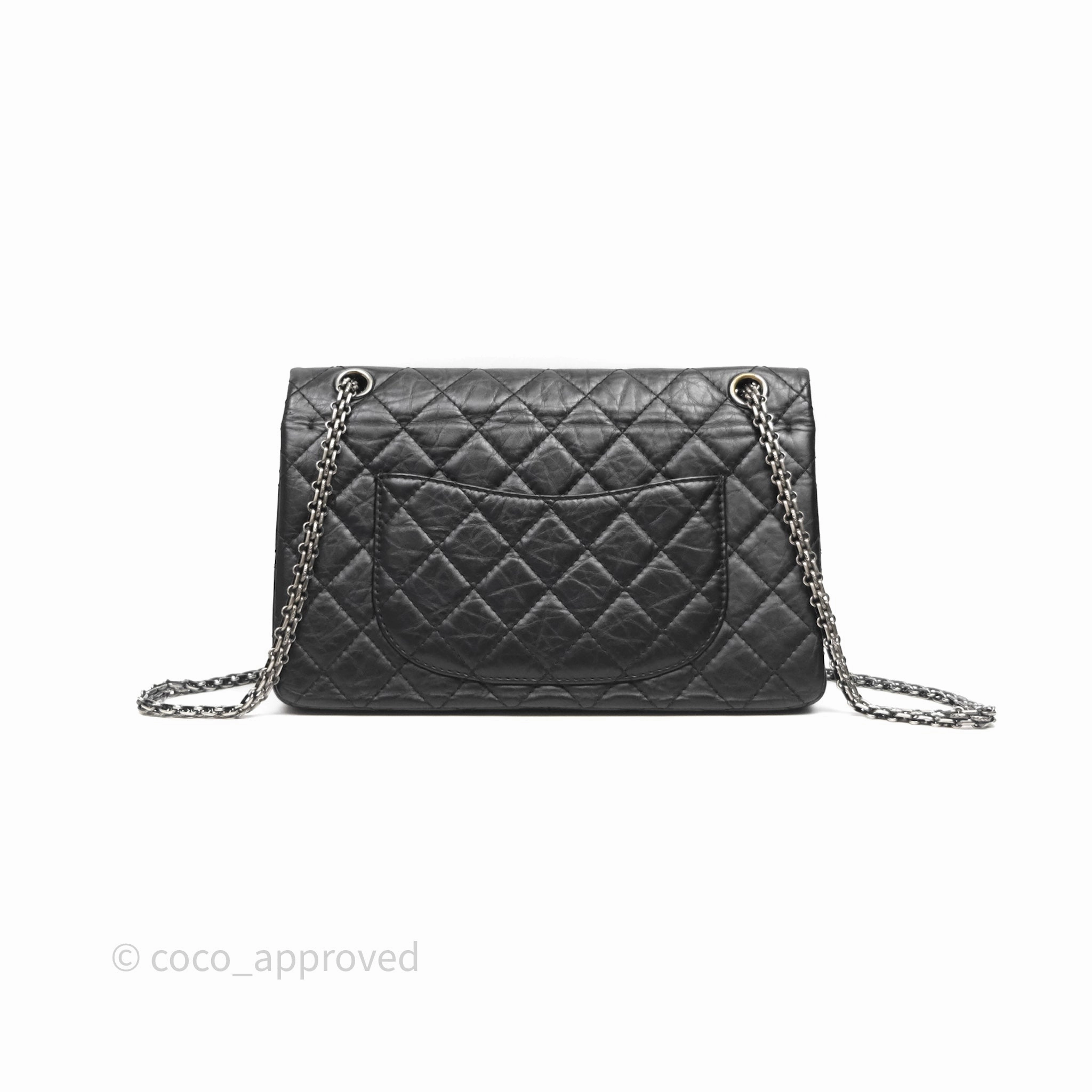 Chanel Quilted Reissue 226 Aged Calfskin Black Ruthenium Hardware