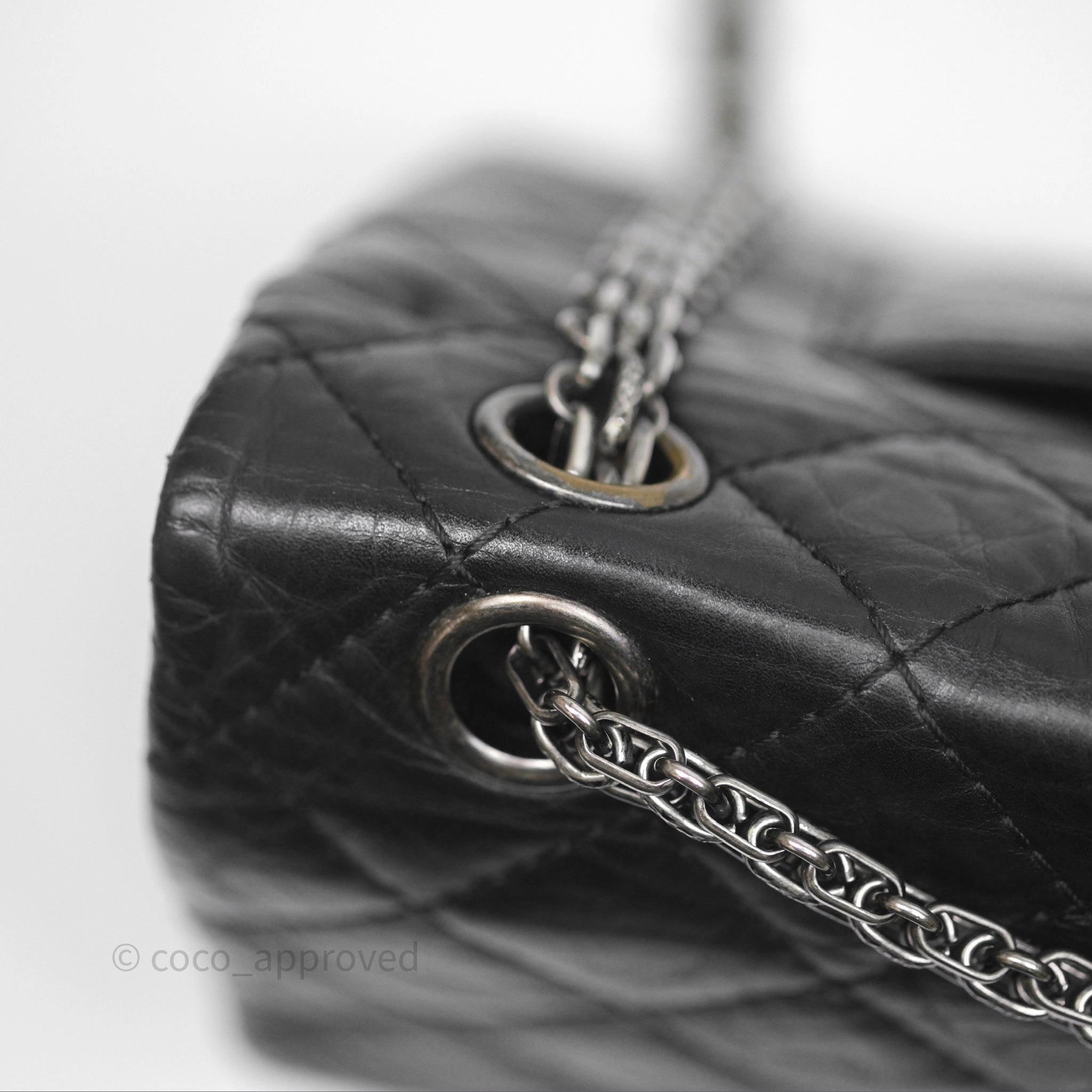 Chanel Quilted Reissue 226 Aged Calfskin Black Ruthenium Hardware