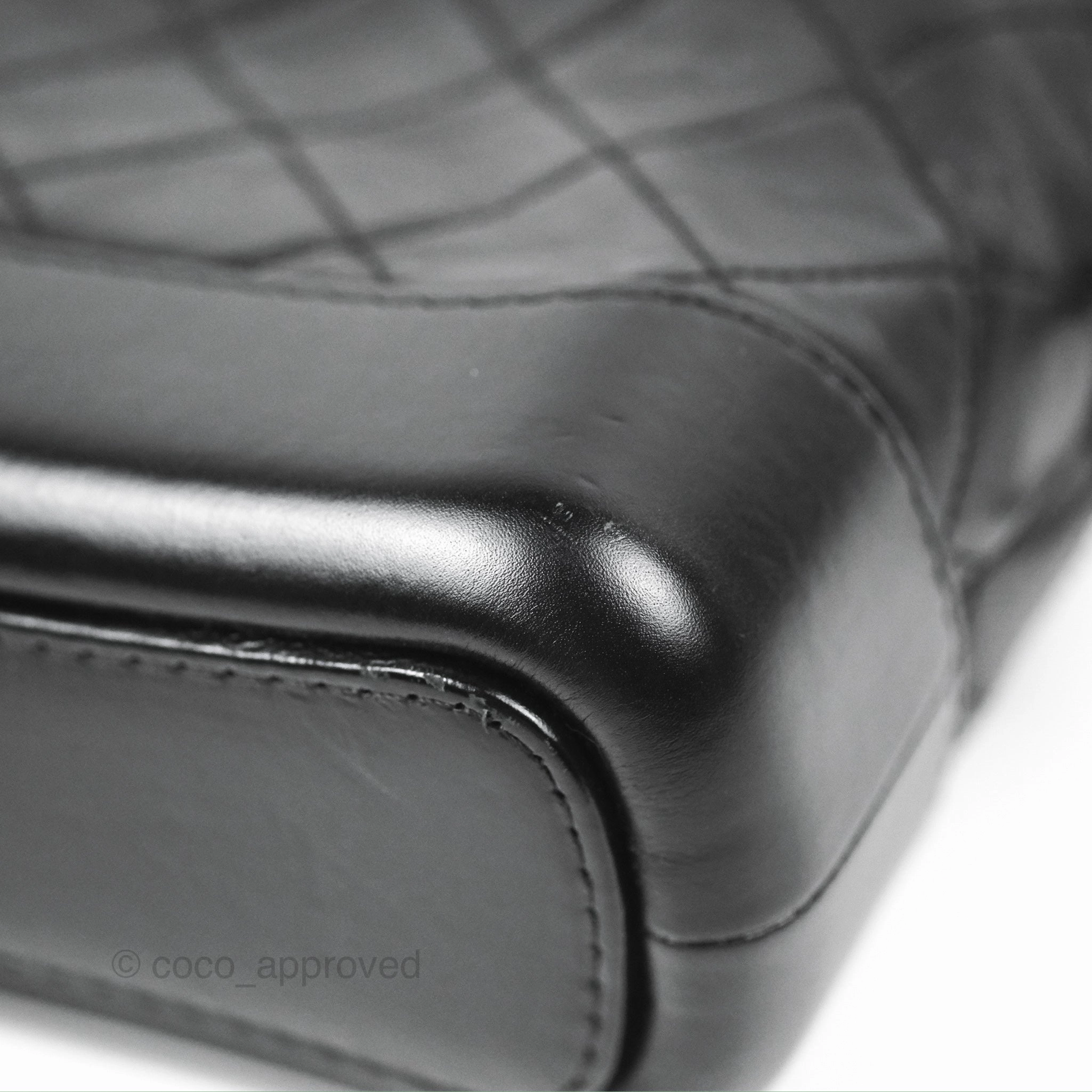 Chanel Quilted Small Gabrielle Hobo Black Aged Calfskin