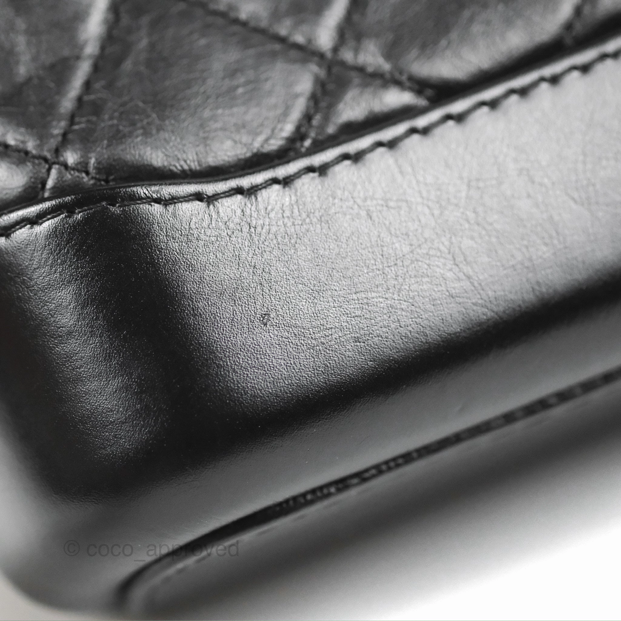 Chanel Quilted Small Gabrielle Hobo Black Aged Calfskin