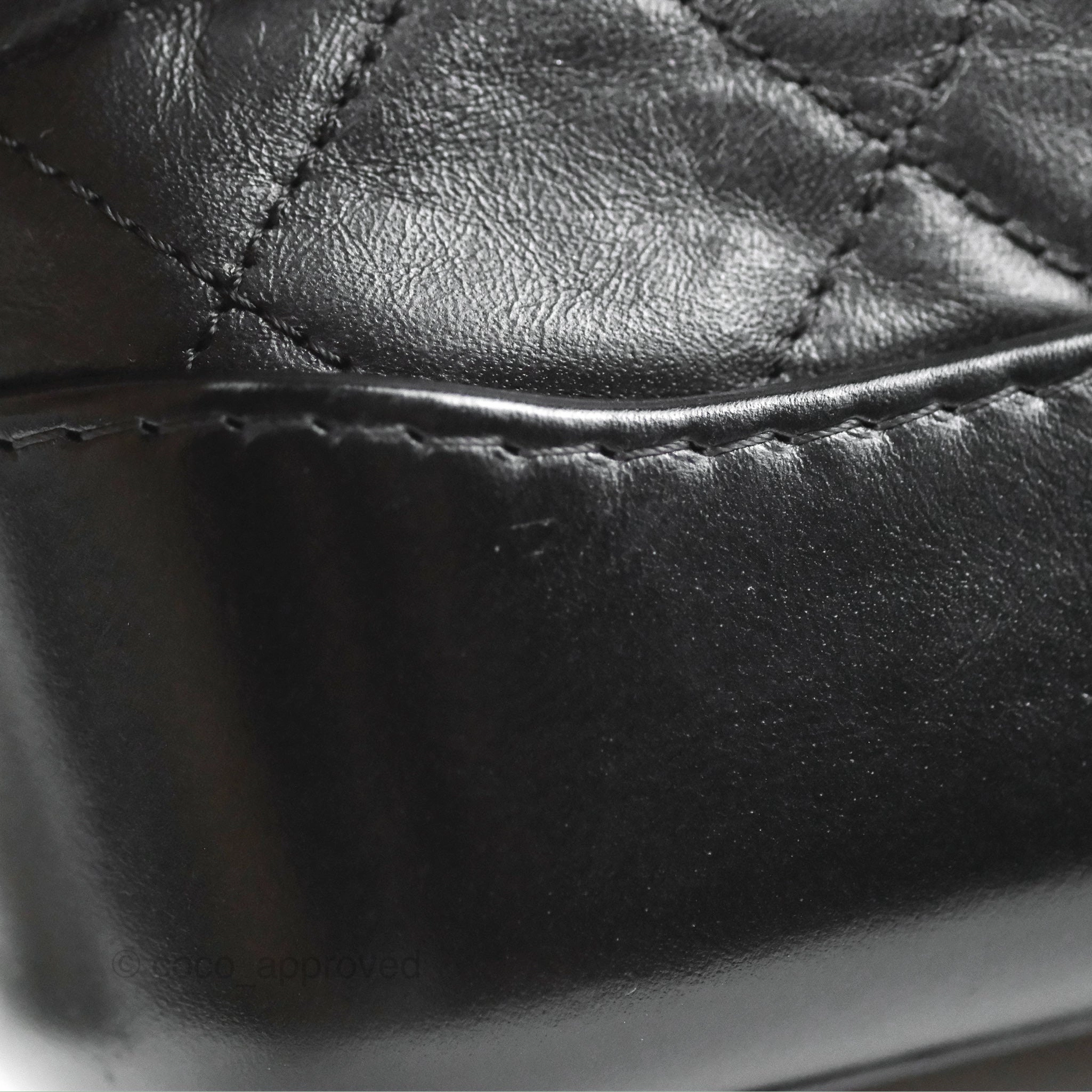 Chanel Quilted Small Gabrielle Hobo Black Aged Calfskin