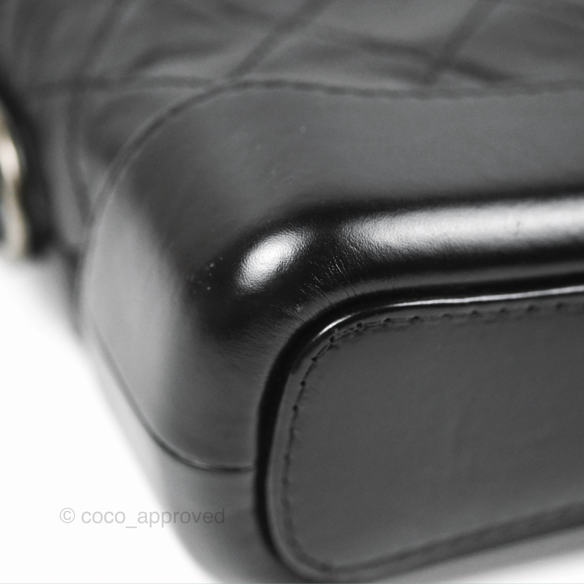 Chanel Quilted Small Gabrielle Hobo Black Aged Calfskin