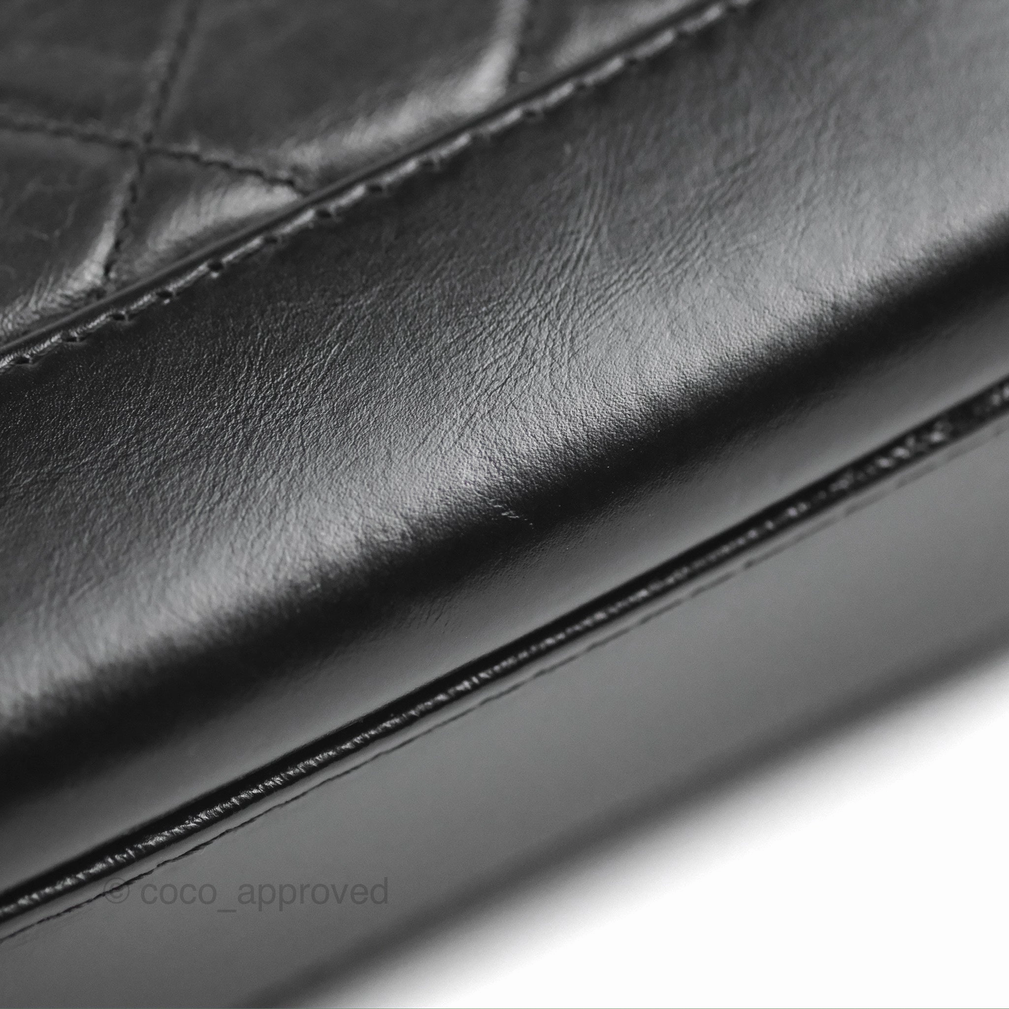 Chanel Quilted Small Gabrielle Hobo Black Aged Calfskin
