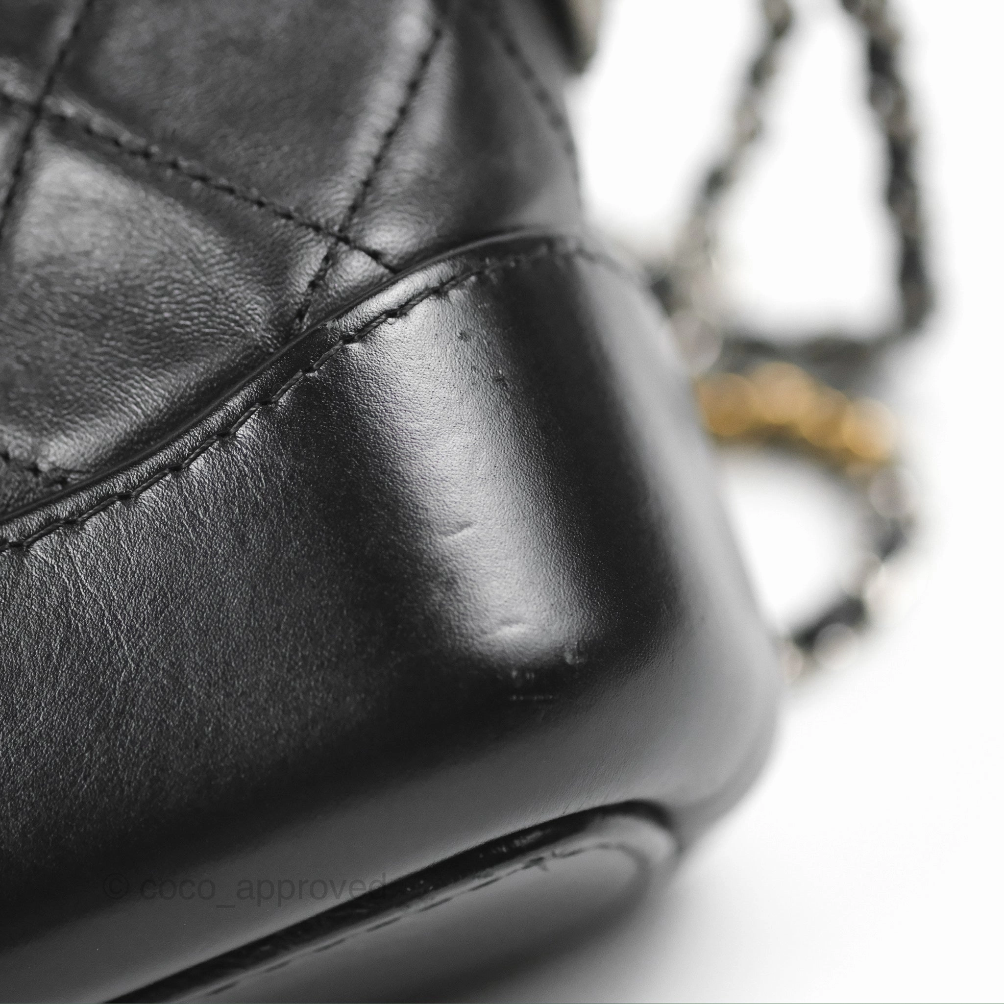 Chanel Quilted Small Gabrielle Hobo Black Aged Calfskin
