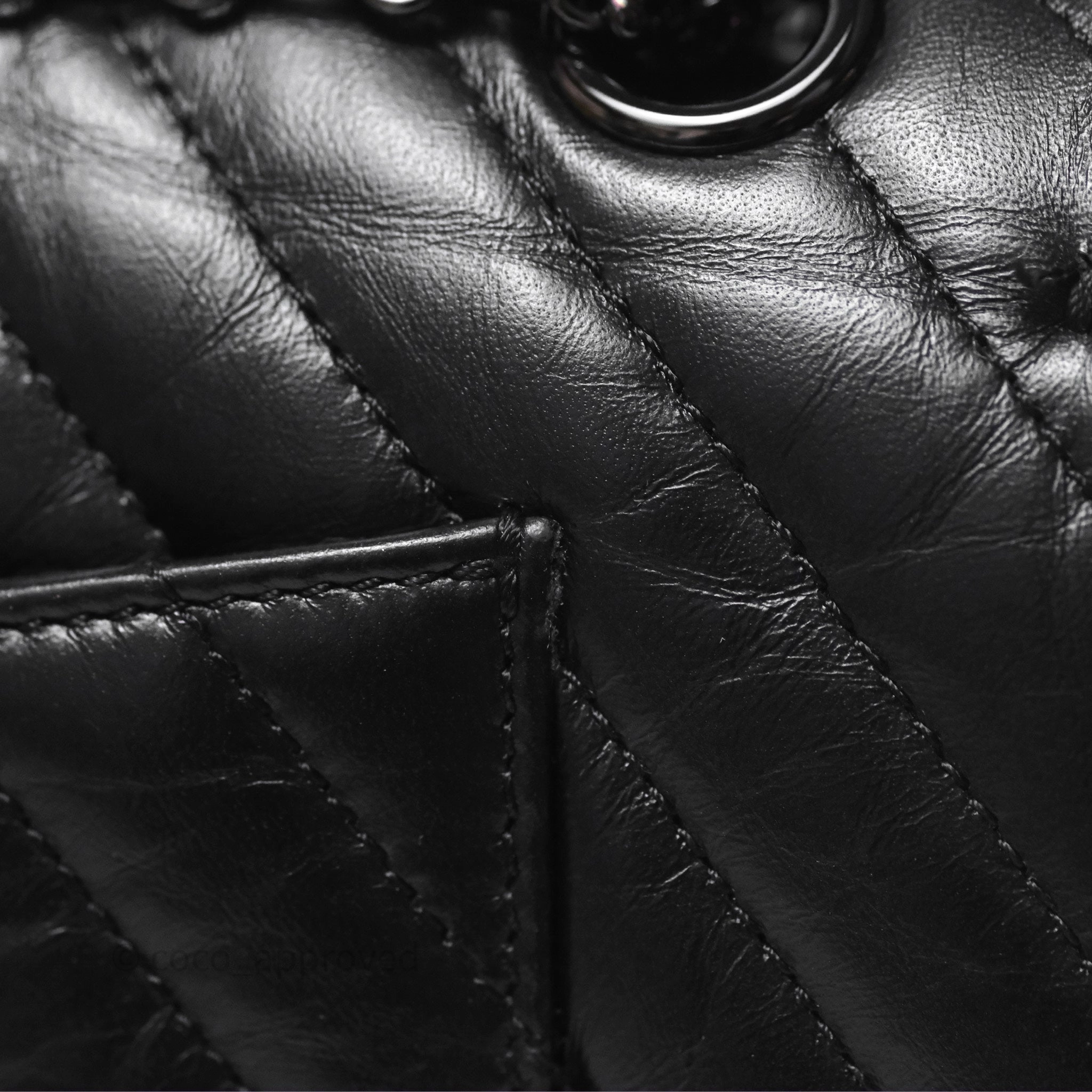 Chanel Reissue 225 Chevron Aged Calfskin So Black