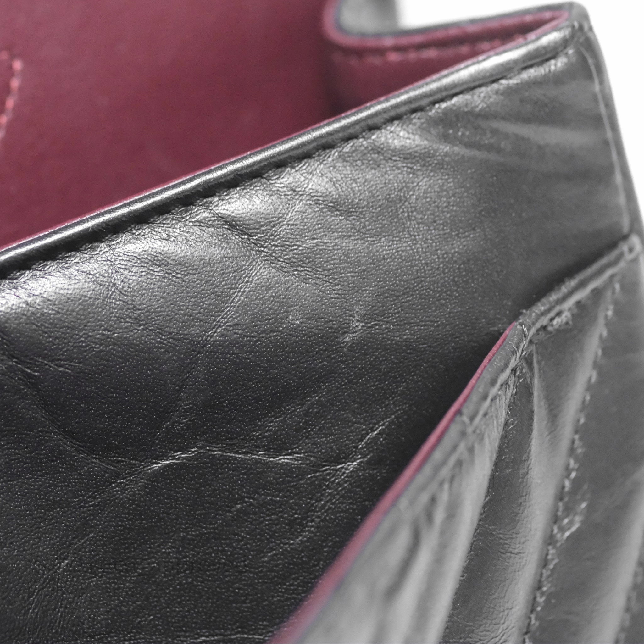 Chanel Reissue 225 Chevron Aged Calfskin So Black