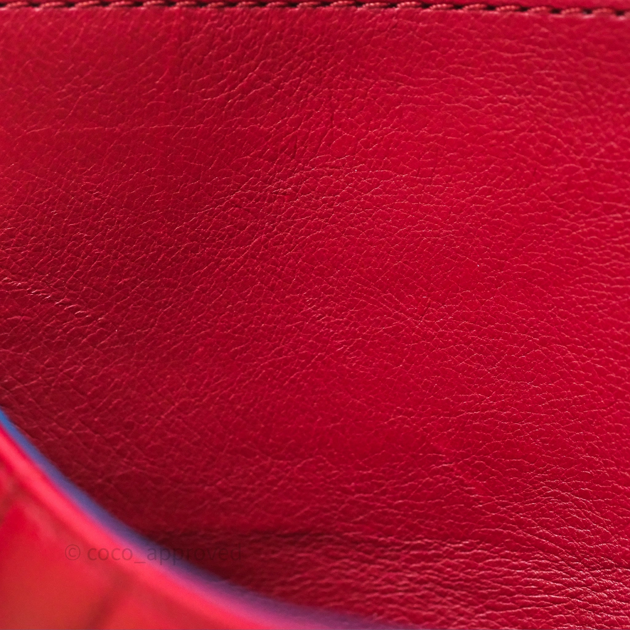 Chanel Reissue 225 Chevron Red Aged Calfskin Aged Gold Hardware