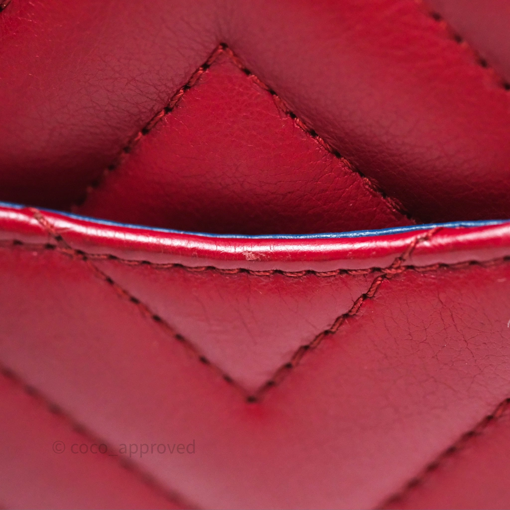 Chanel Reissue 225 Chevron Red Aged Calfskin Aged Gold Hardware