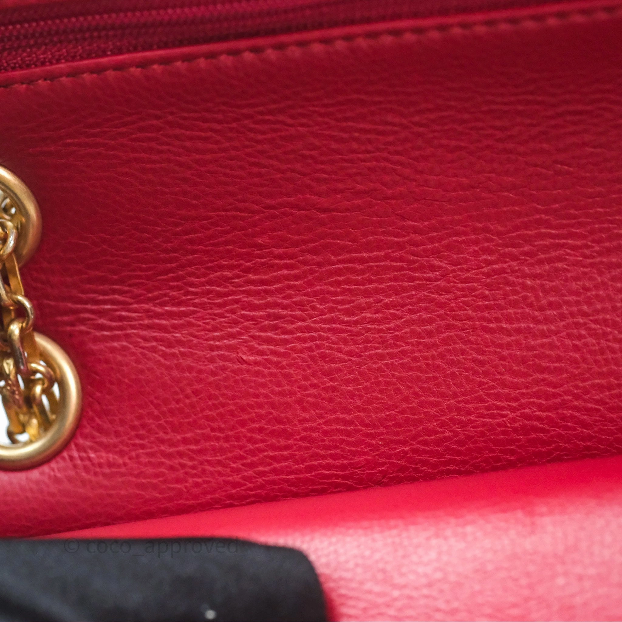 Chanel Reissue 225 Chevron Red Aged Calfskin Aged Gold Hardware
