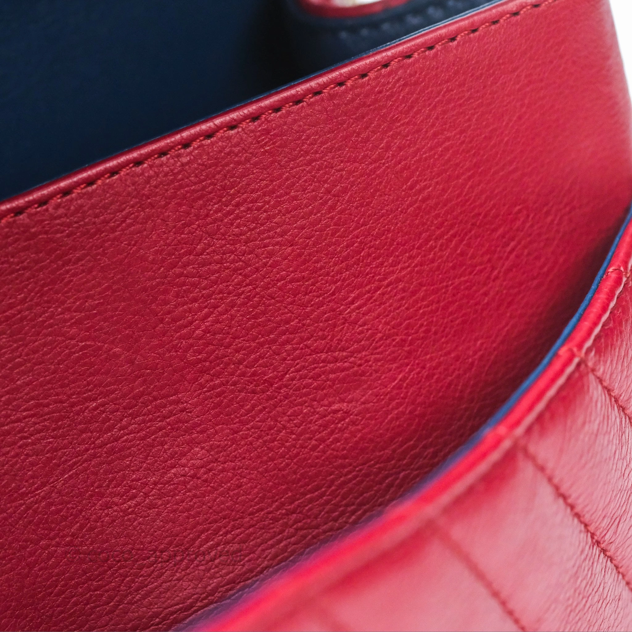 Chanel Reissue 225 Chevron Red Aged Calfskin Aged Gold Hardware