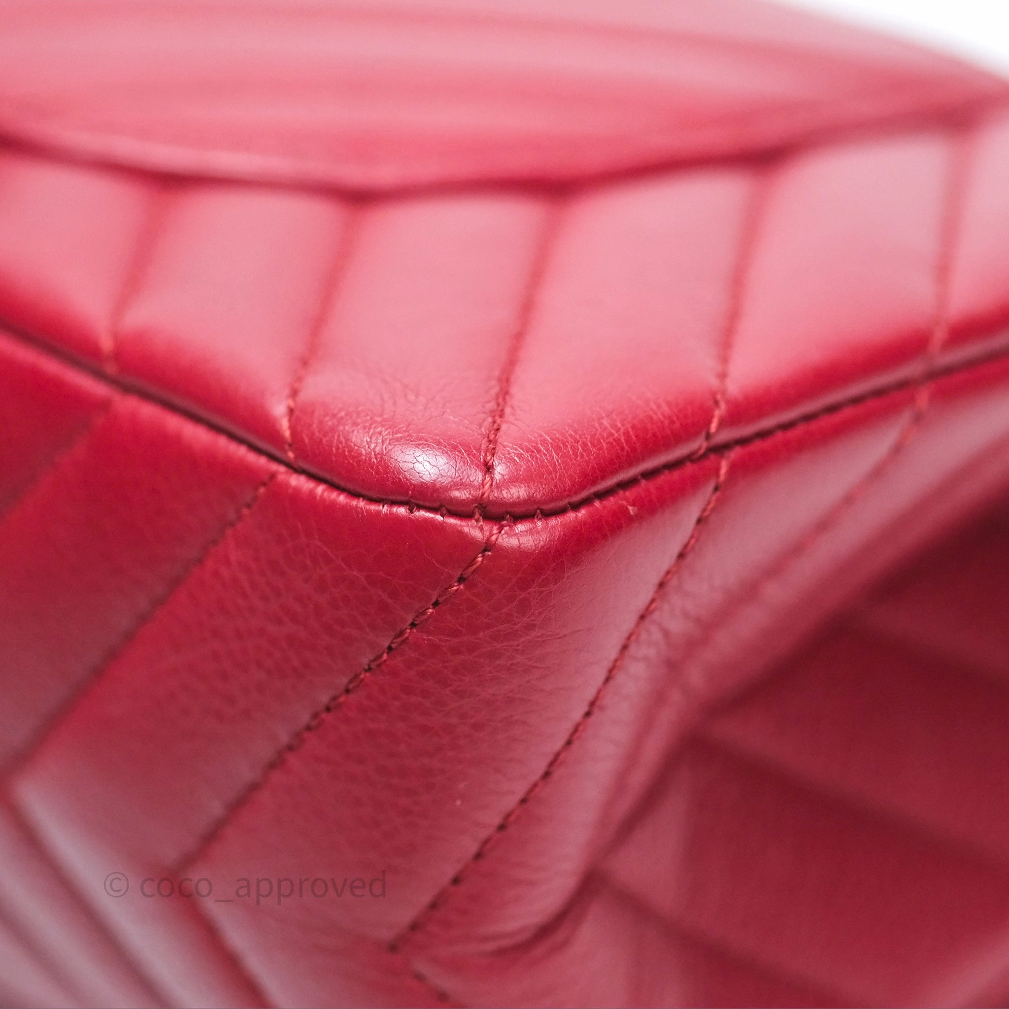 Chanel Reissue 225 Chevron Red Aged Calfskin Aged Gold Hardware