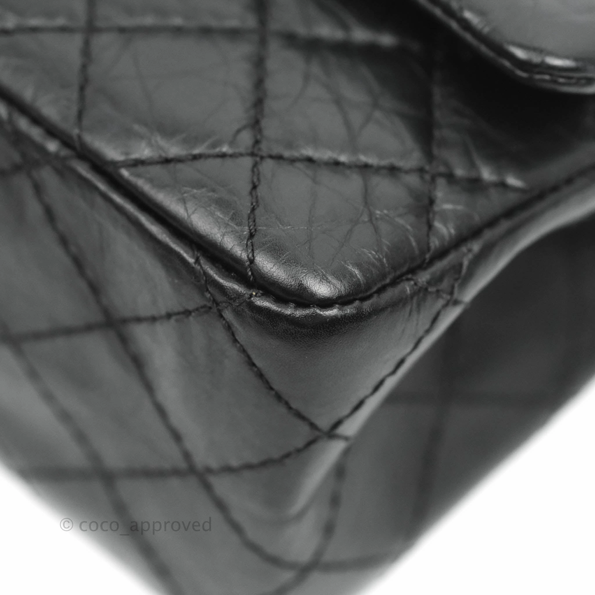 Chanel Reissue 225 Quilted Aged Calfskin Black Ruthenium Hardware