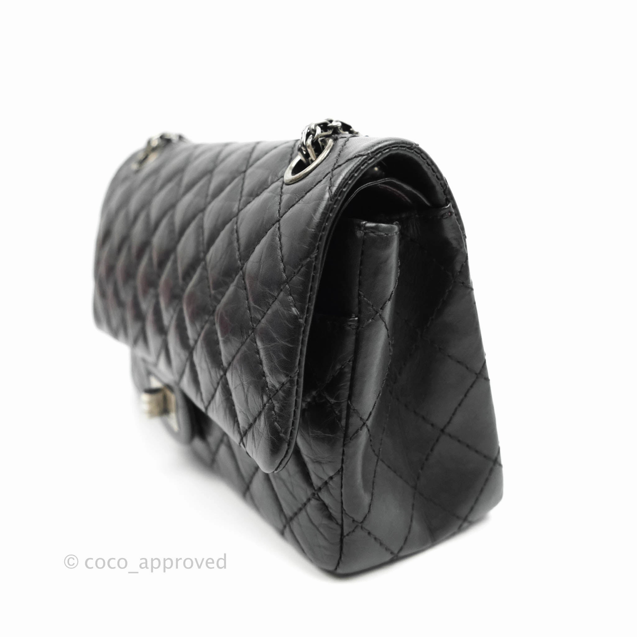 Chanel Reissue 225 Quilted Aged Calfskin Black Ruthenium Hardware