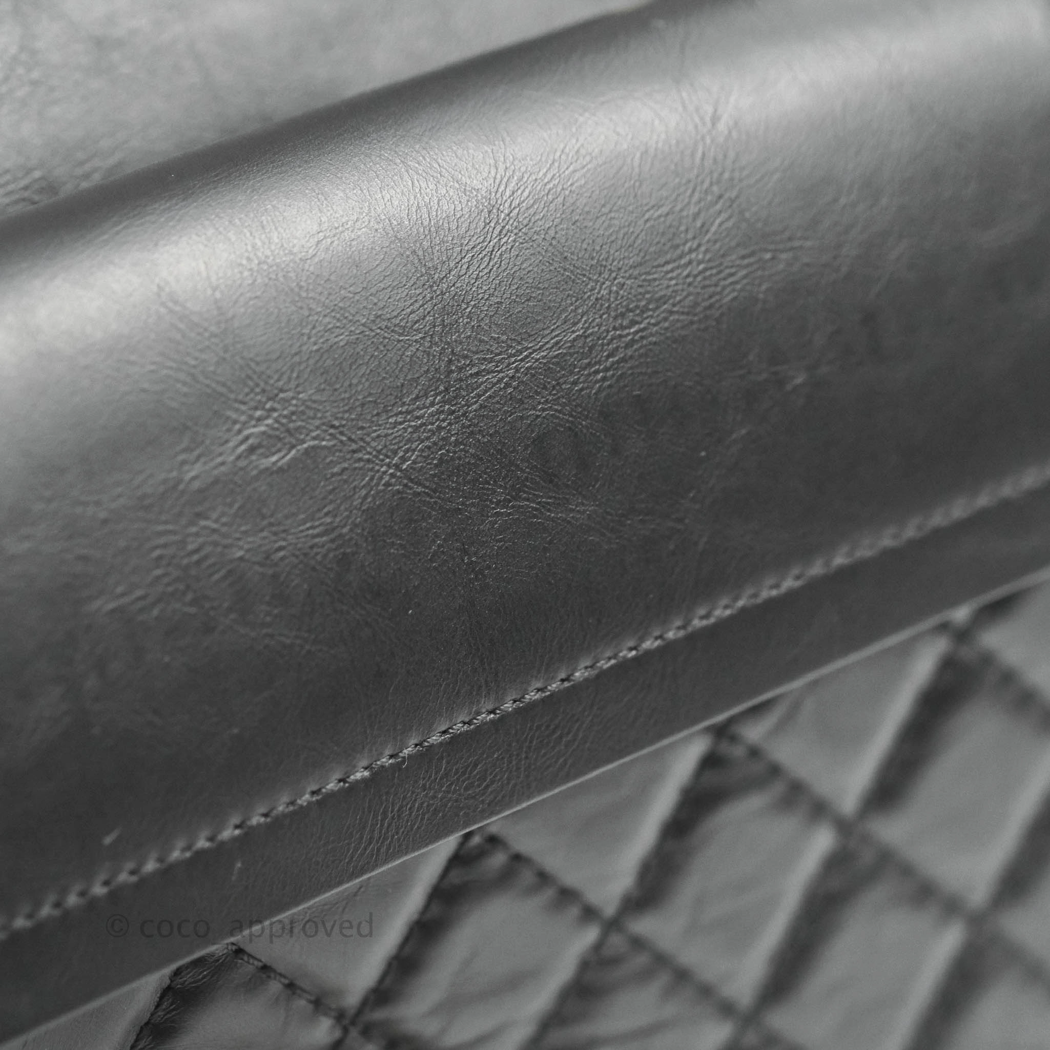 Chanel Reissue 225 Quilted Aged Calfskin Black Ruthenium Hardware