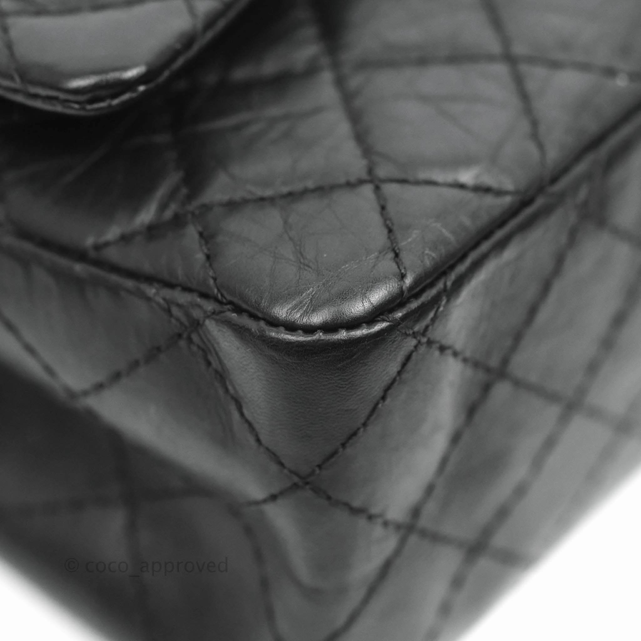 Chanel Reissue 225 Quilted Aged Calfskin Black Ruthenium Hardware