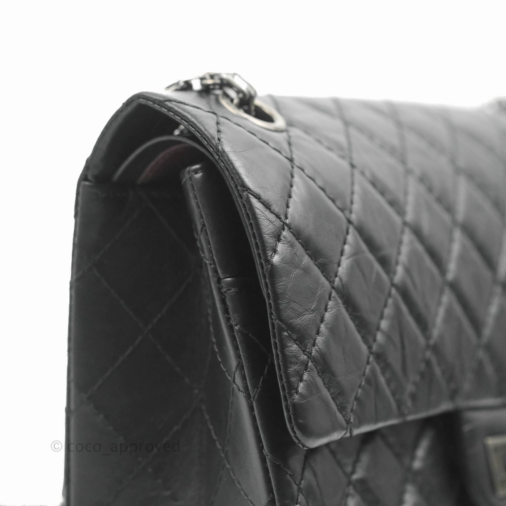 Chanel Reissue 225 Quilted Aged Calfskin Black Ruthenium Hardware