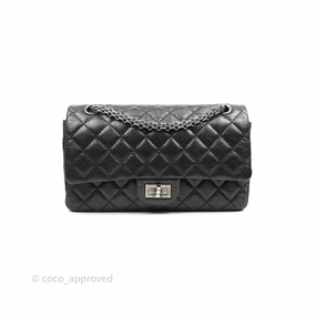 Chanel Reissue 225 Quilted Aged Calfskin Black Ruthenium Hardware