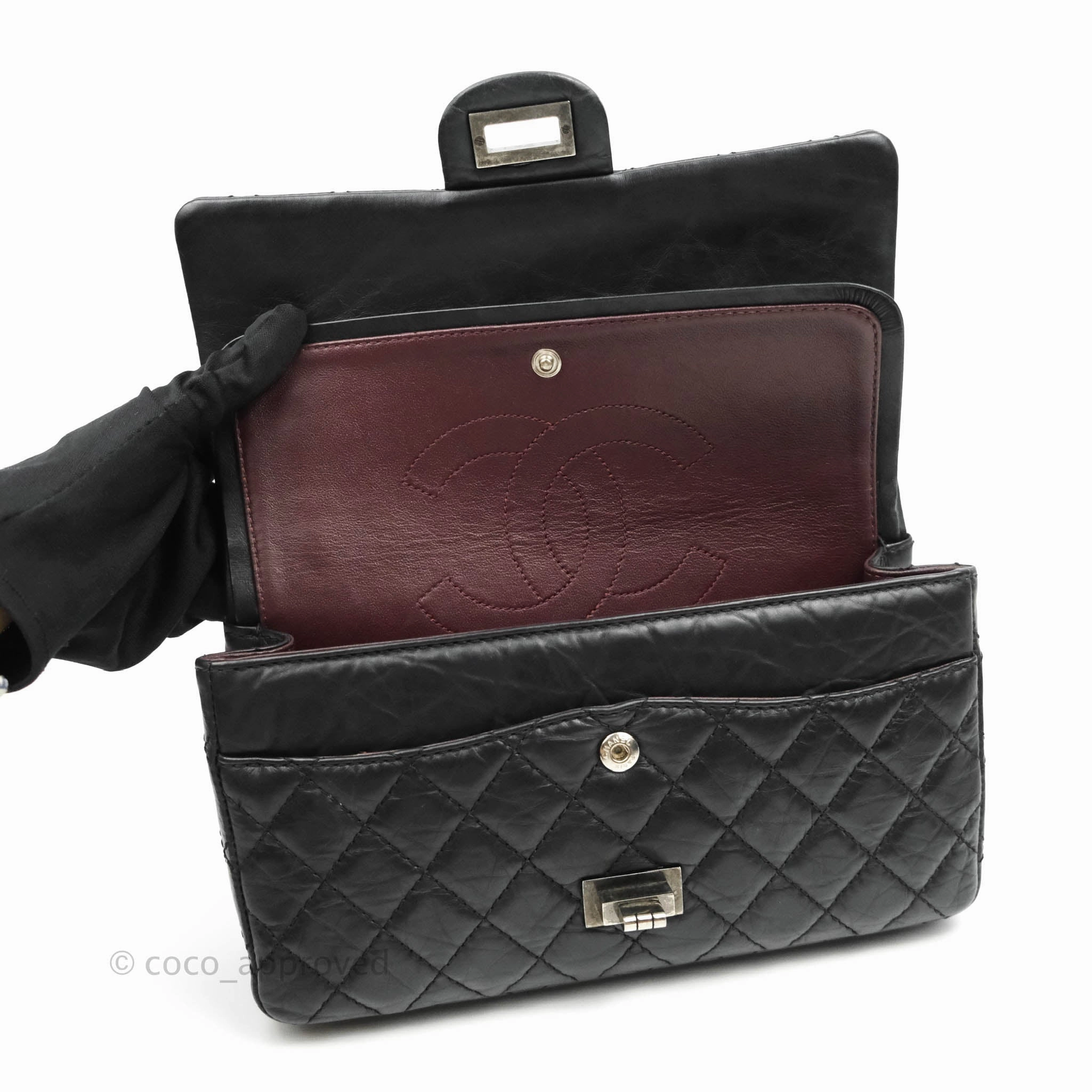 Chanel Reissue 225 Quilted Aged Calfskin Black Ruthenium Hardware