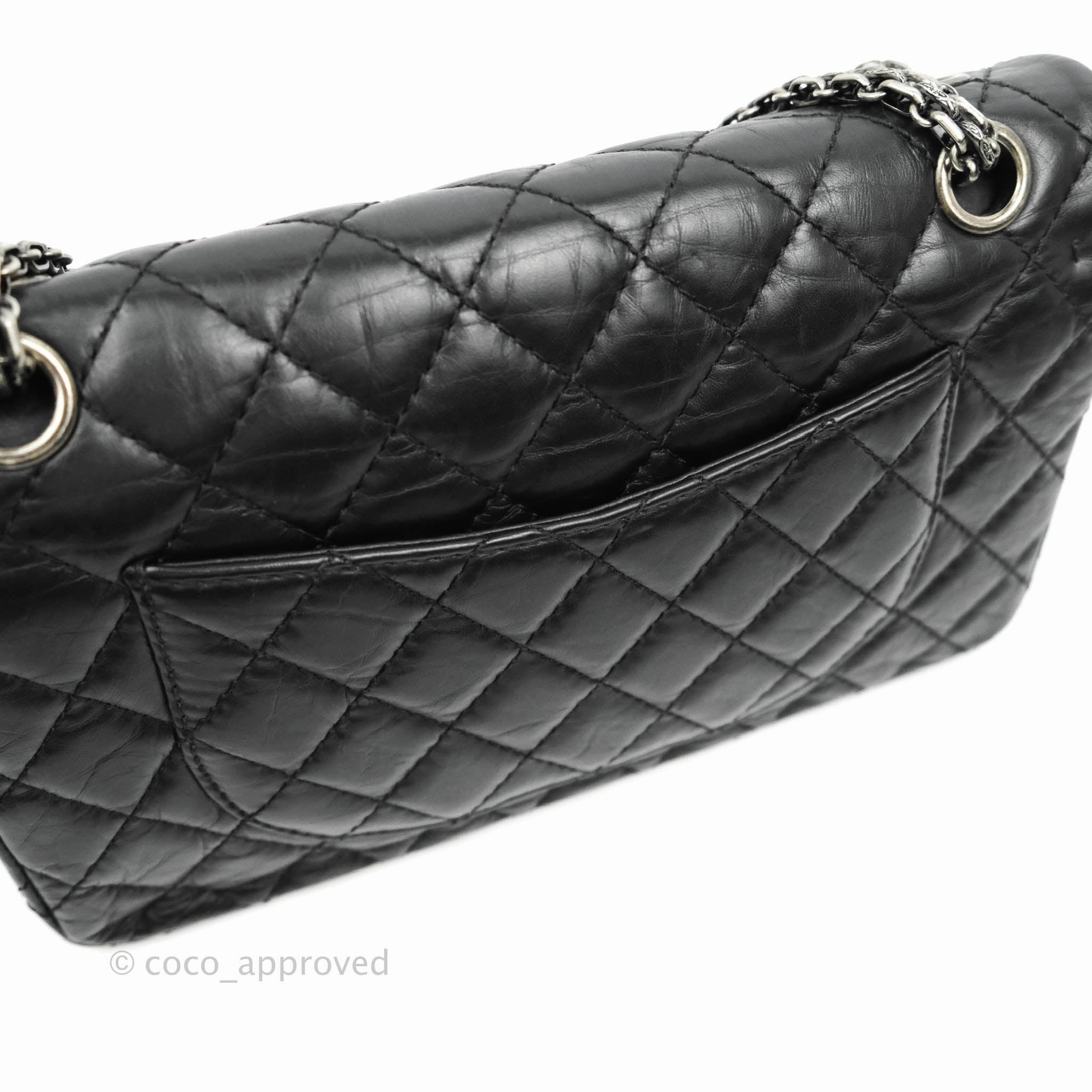 Chanel Reissue 225 Quilted Aged Calfskin Black Ruthenium Hardware