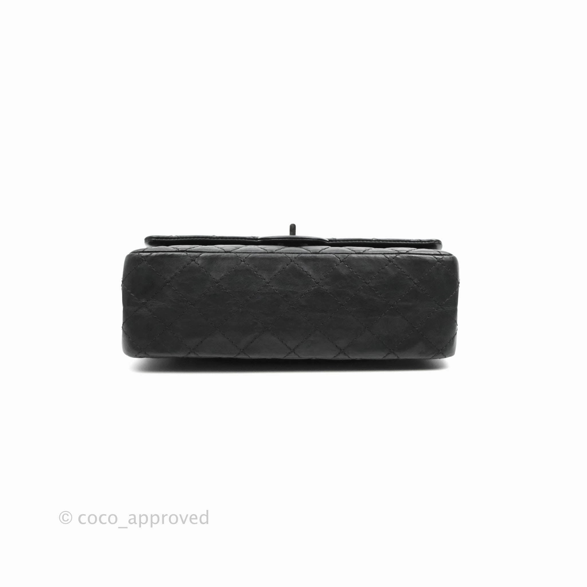 Chanel Reissue 225 Quilted Aged Calfskin Black Ruthenium Hardware
