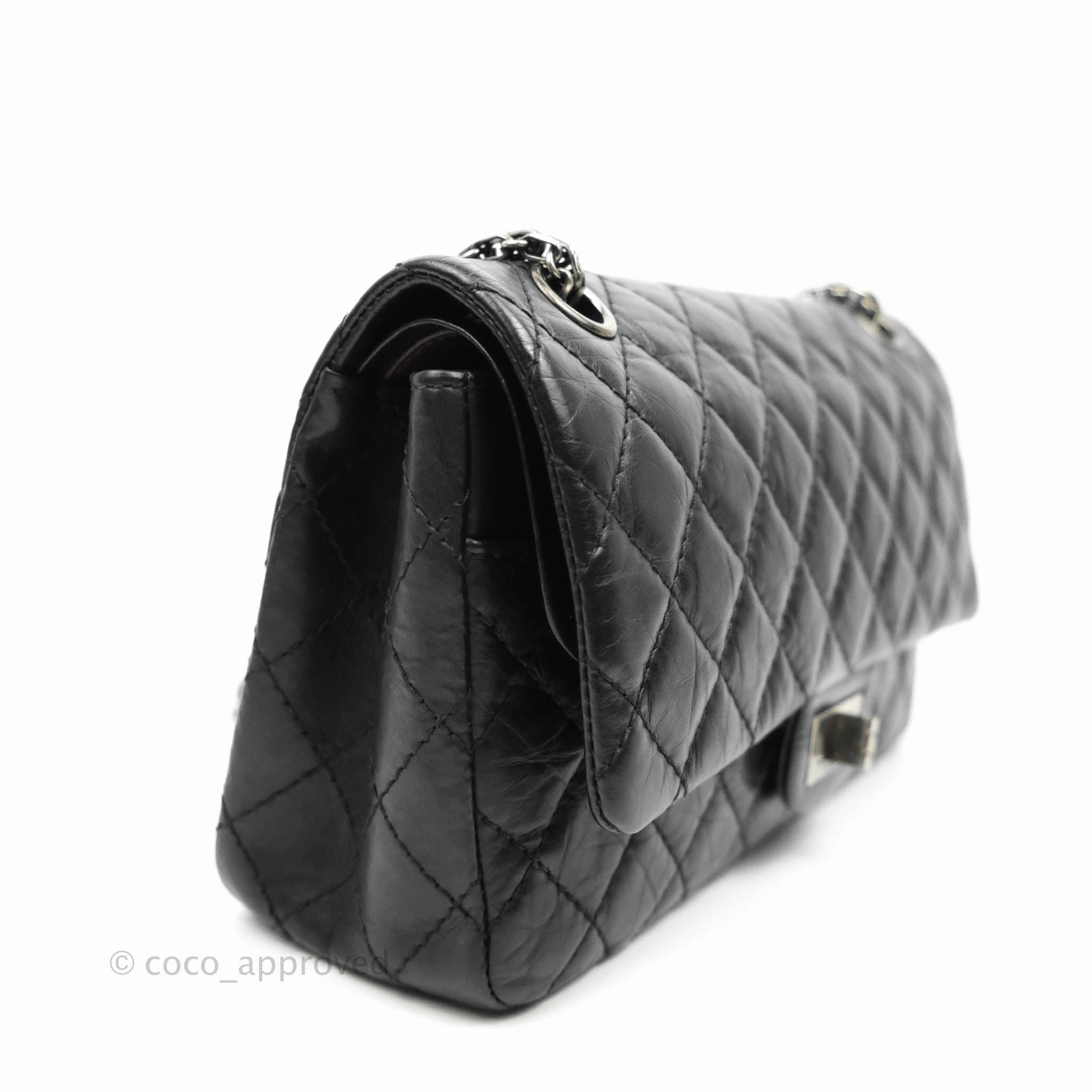 Chanel Reissue 225 Quilted Aged Calfskin Black Ruthenium Hardware