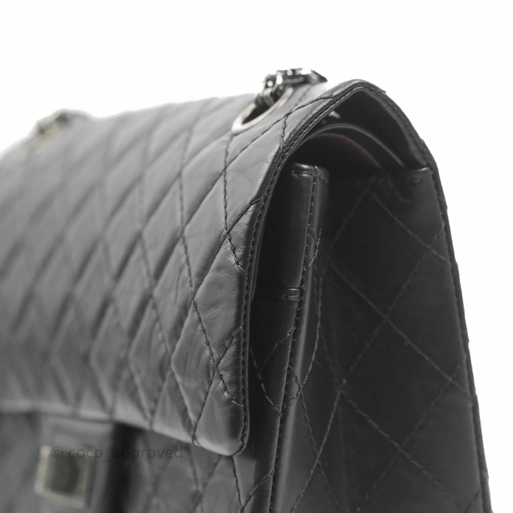 Chanel Reissue 225 Quilted Aged Calfskin Black Ruthenium Hardware
