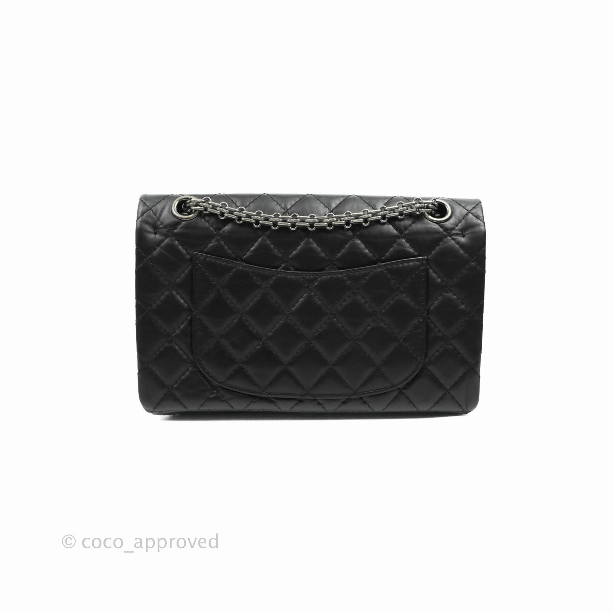 Chanel Reissue 225 Quilted Aged Calfskin Black Ruthenium Hardware