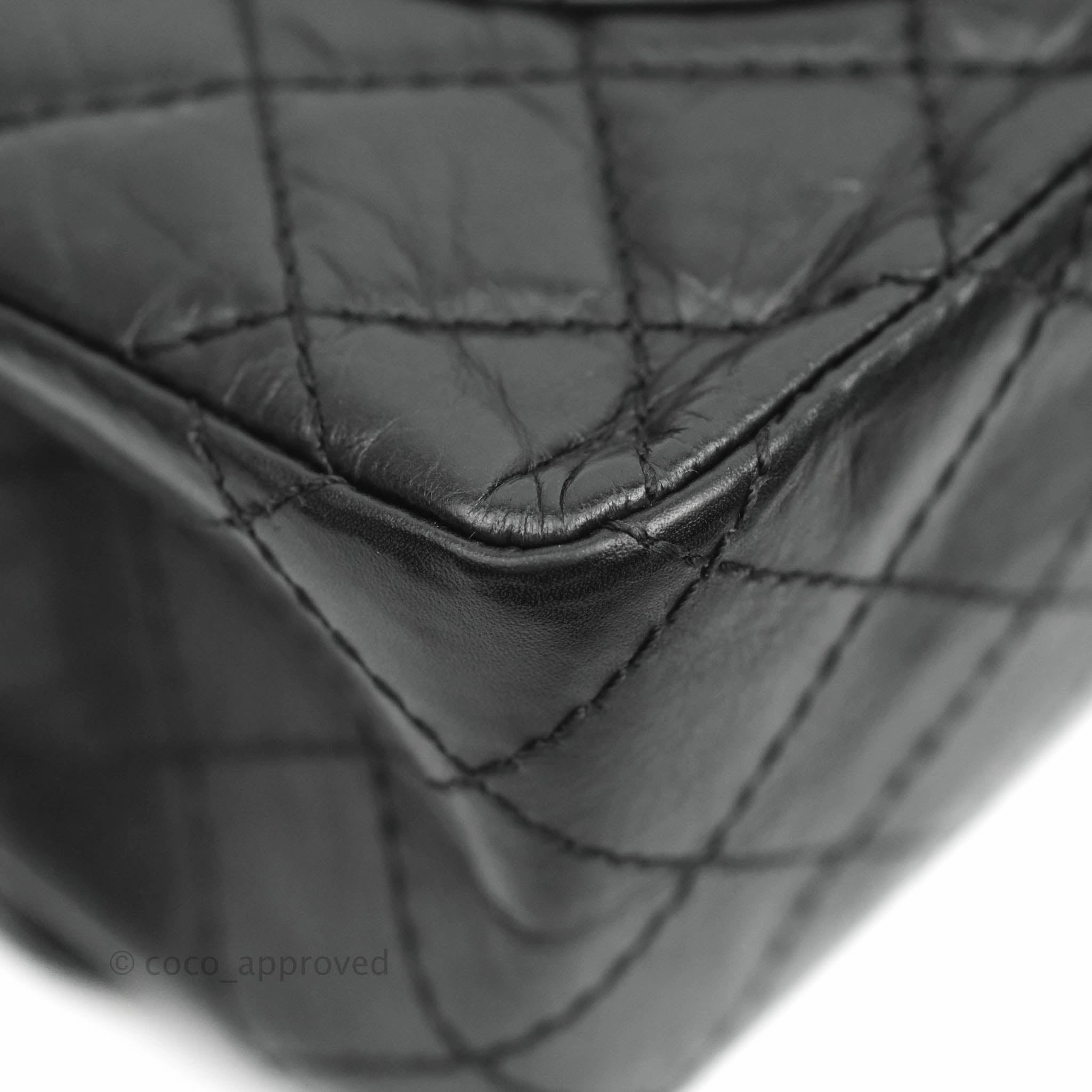 Chanel Reissue 225 Quilted Aged Calfskin Black Ruthenium Hardware