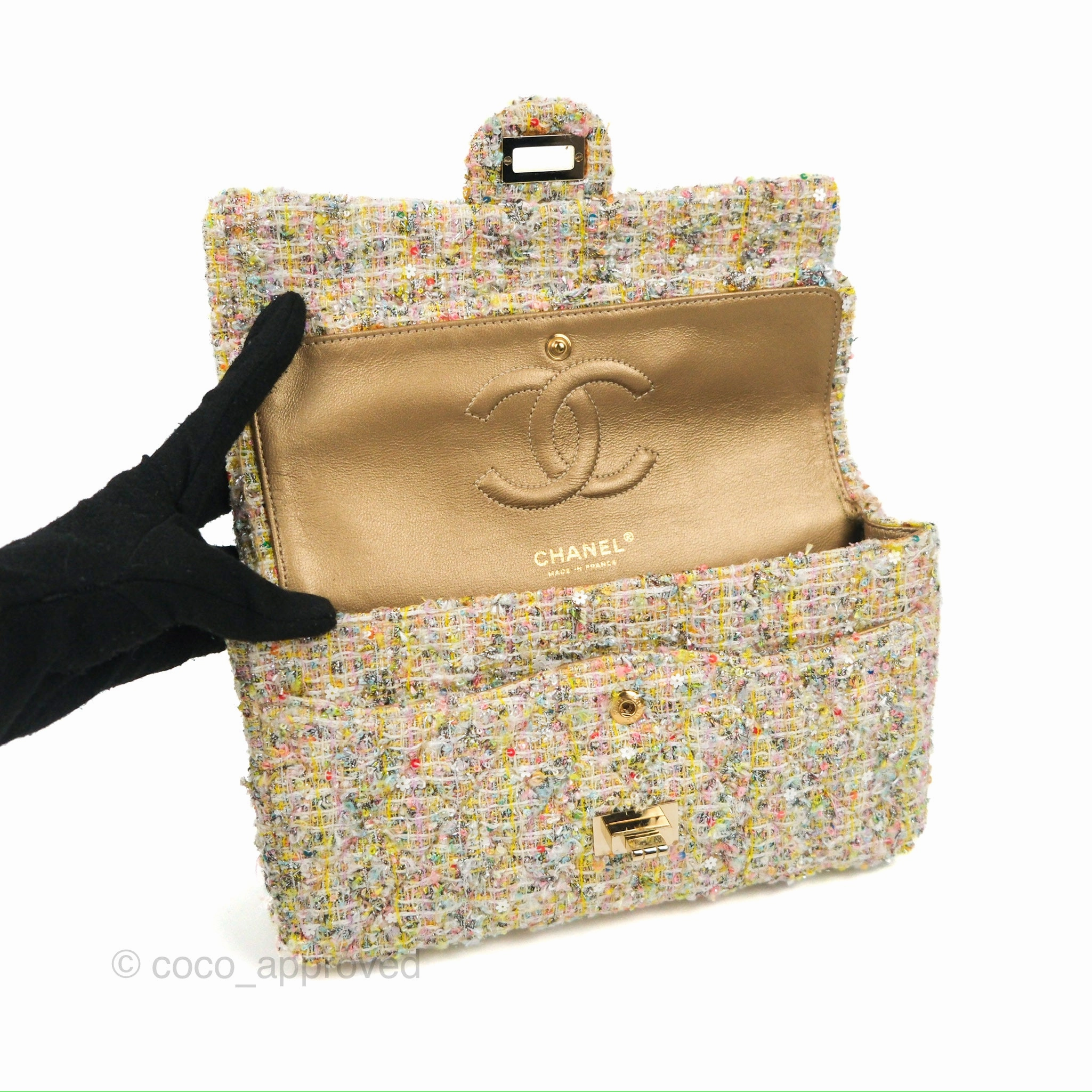 Chanel Reissue 225 Tweed Pastel Garden Party Flap