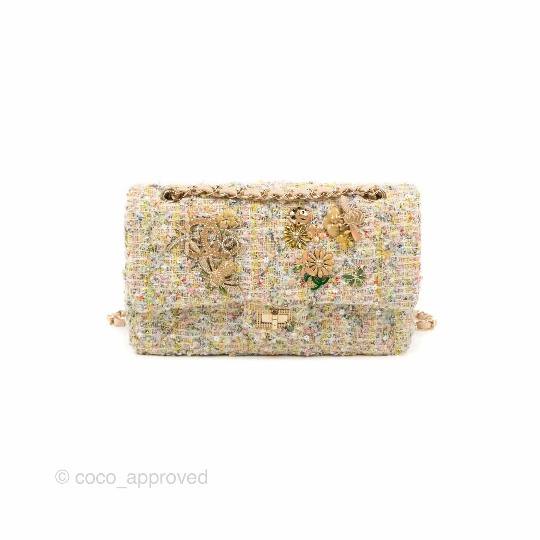 Chanel Reissue 225 Tweed Pastel Garden Party Flap