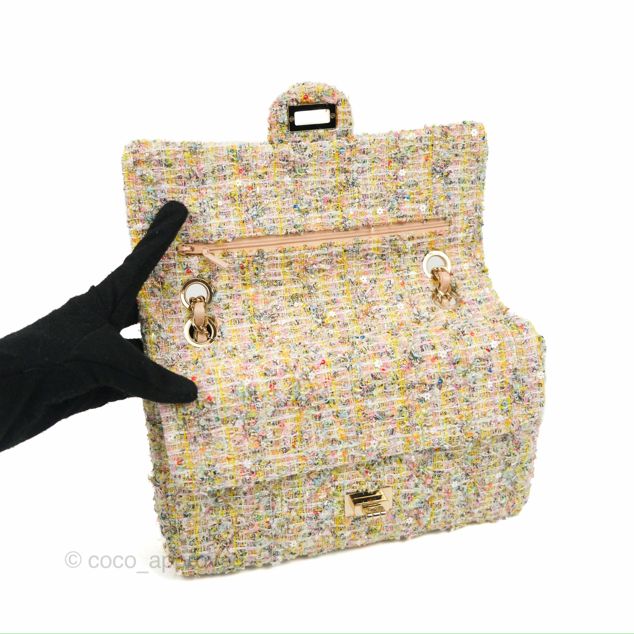 Chanel Reissue 225 Tweed Pastel Garden Party Flap