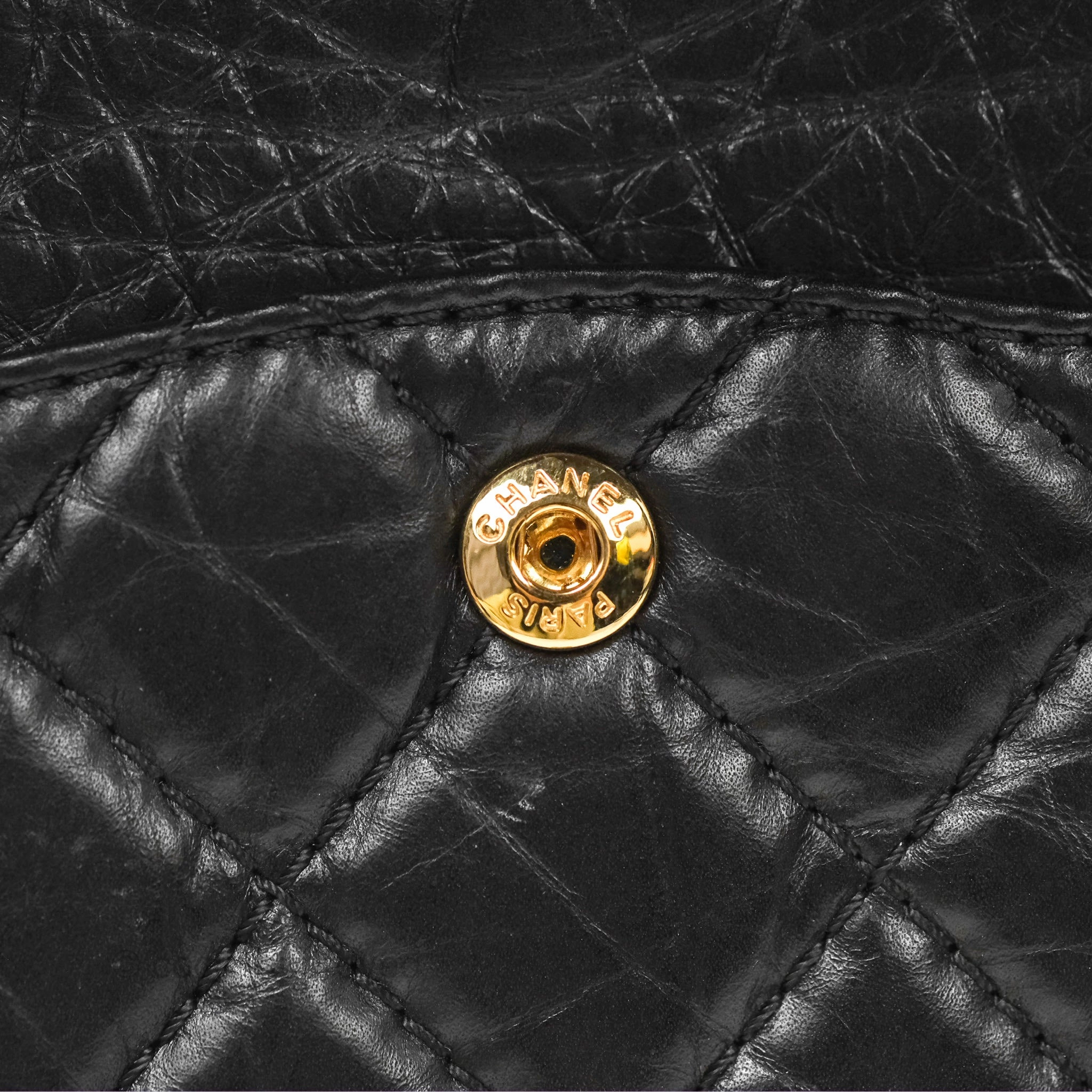 Chanel Reissue 226 Quilted Black Aged Calfskin Aged Gold Hardware