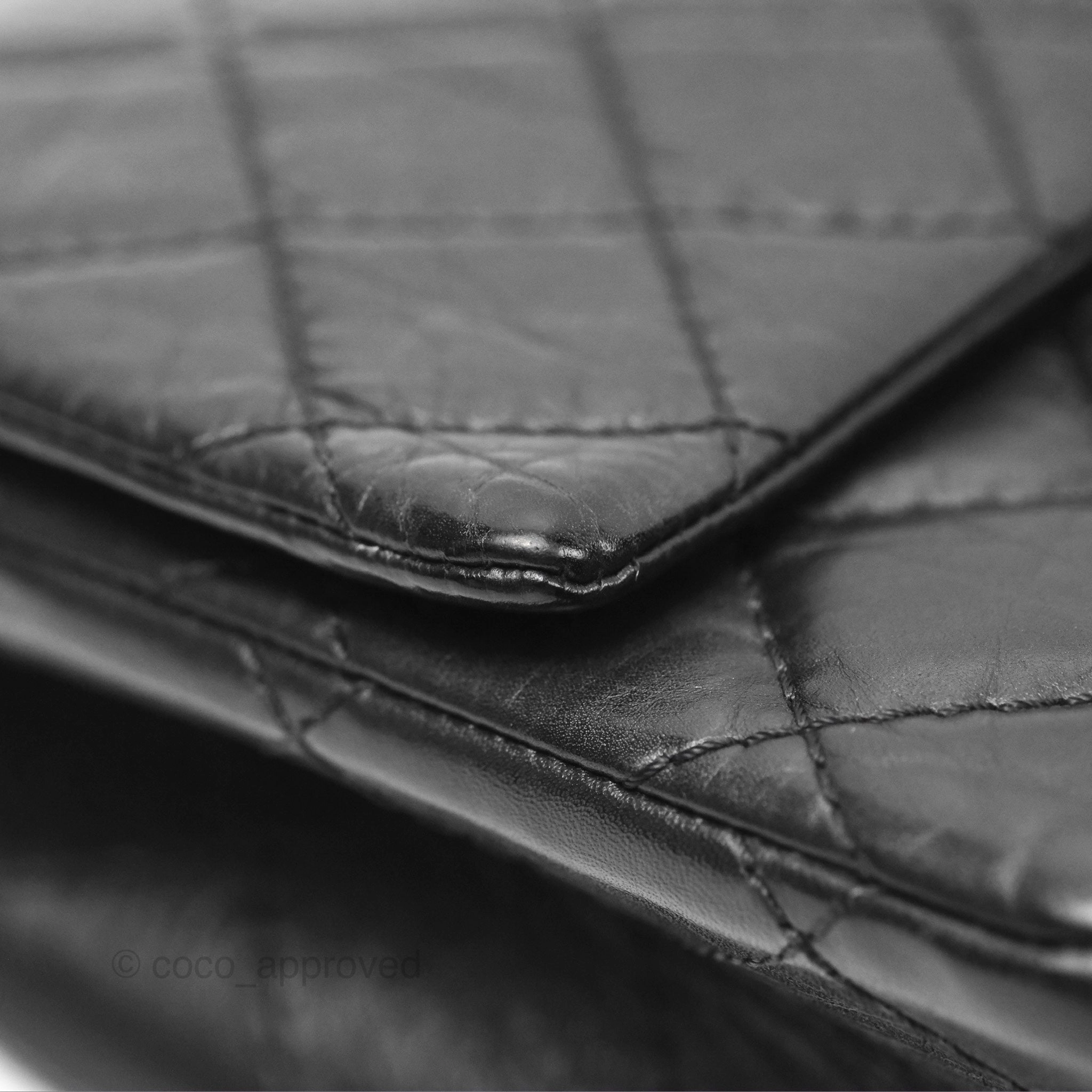 Chanel Reissue 226 Quilted Black Aged Calfskin Aged Gold Hardware