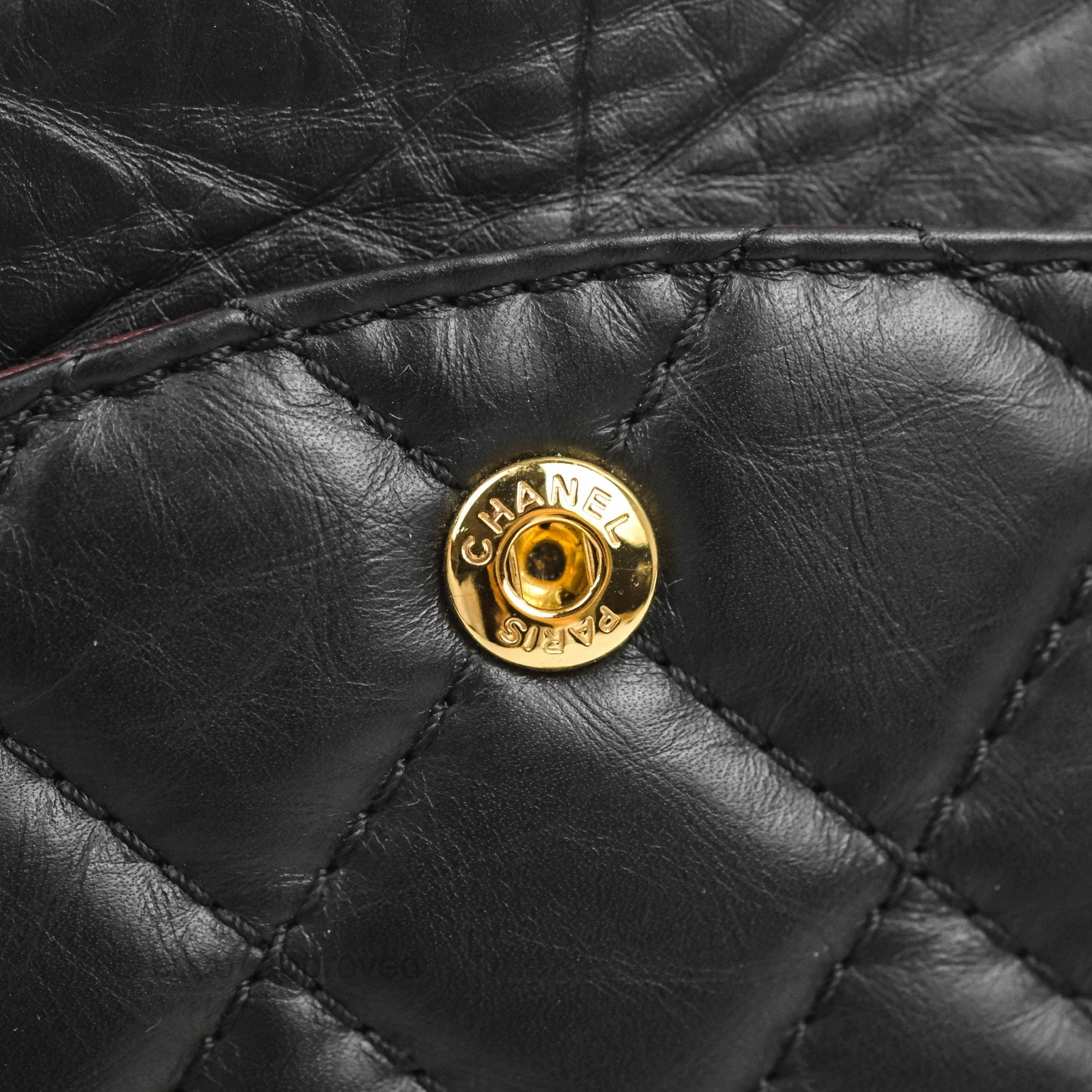 Chanel Reissue 226 Quilted Black Aged Calfskin Aged Gold Hardware