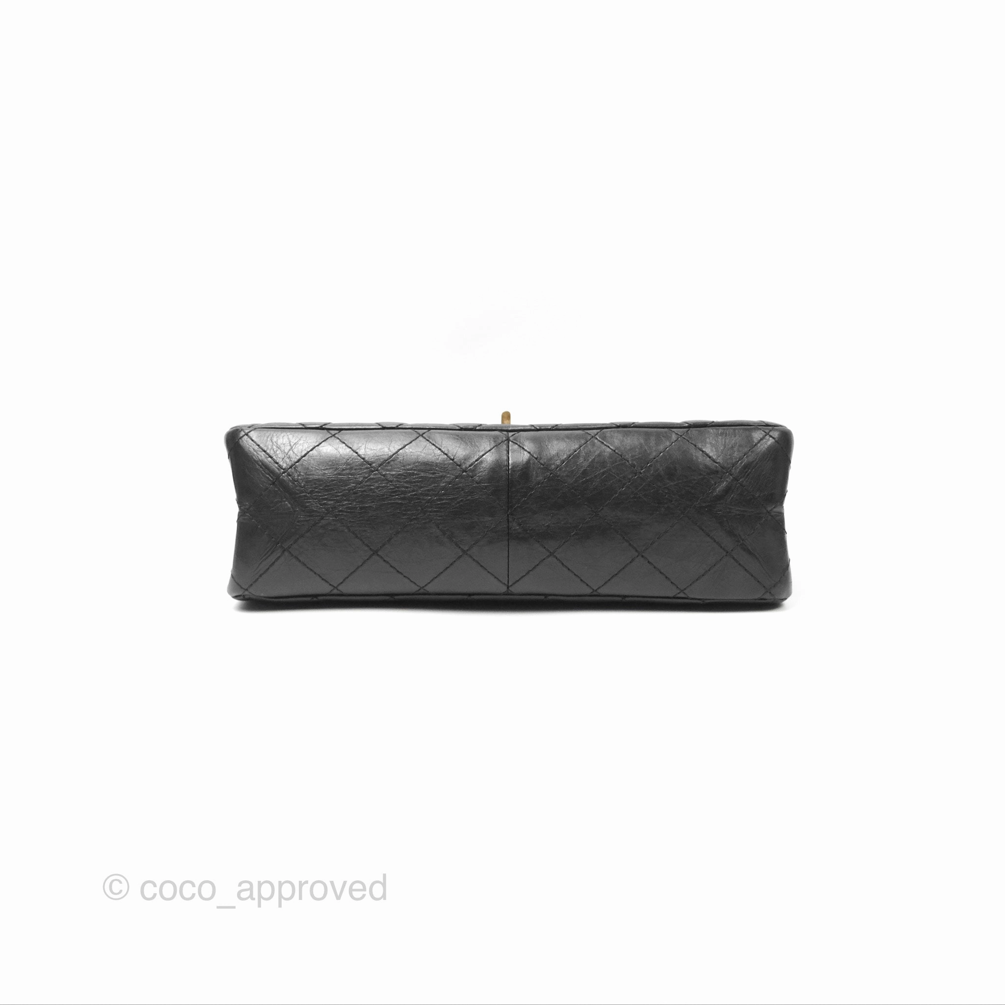 Chanel Reissue 226 Quilted Black Aged Calfskin Aged Gold Hardware