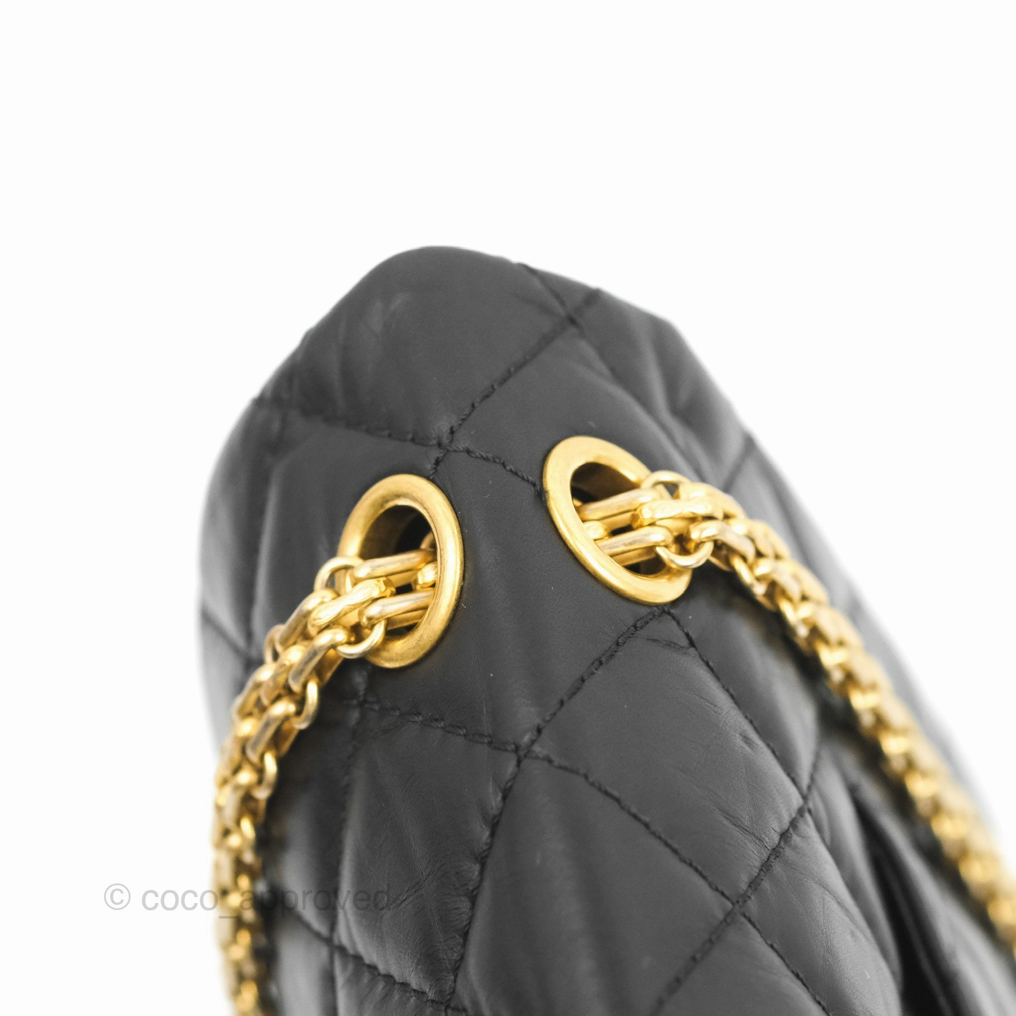 Chanel Reissue 226 Quilted Black Aged Calfskin Aged Gold Hardware
