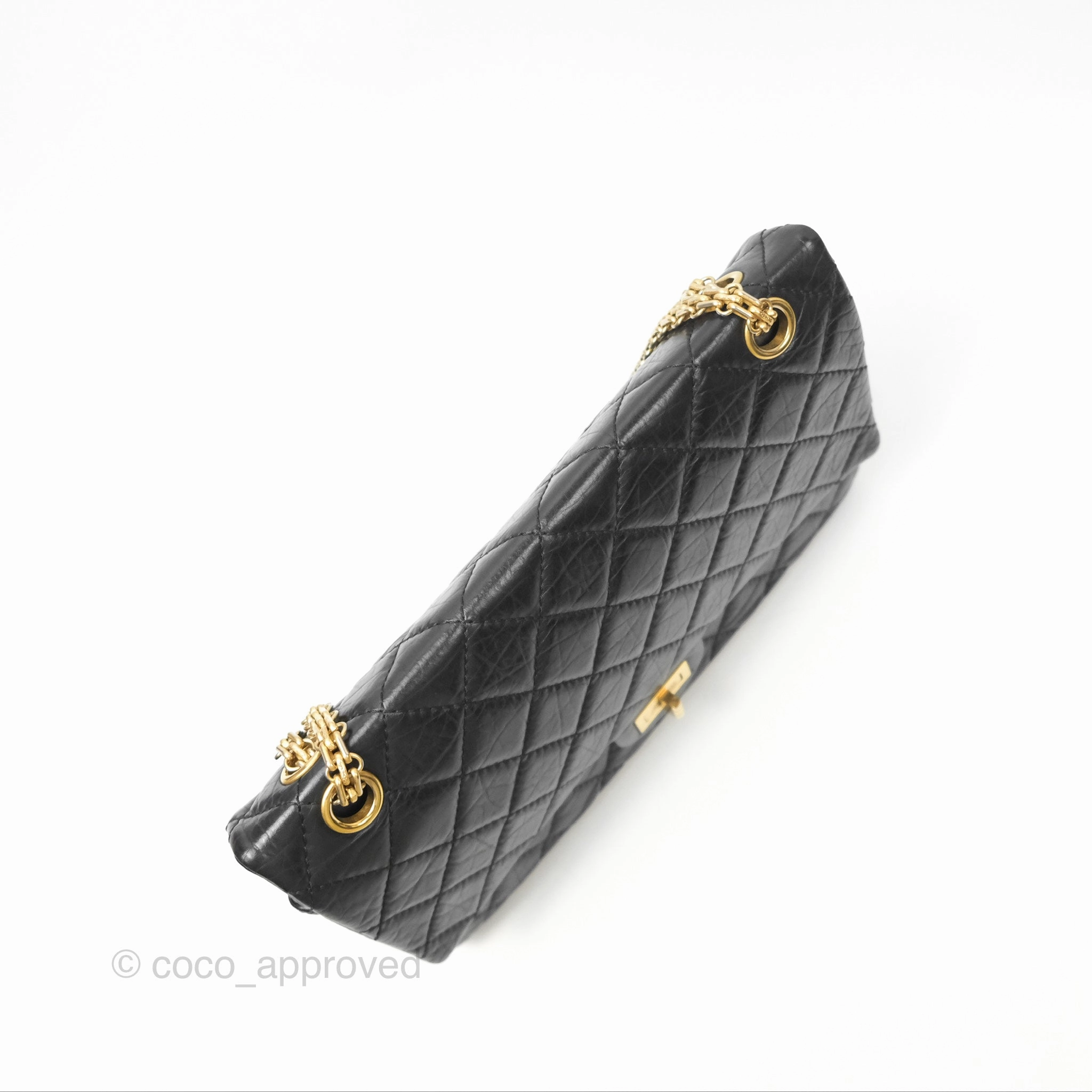 Chanel Reissue 226 Quilted Black Aged Calfskin Aged Gold Hardware
