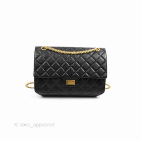 Chanel Reissue 226 Quilted Black Aged Calfskin Aged Gold Hardware