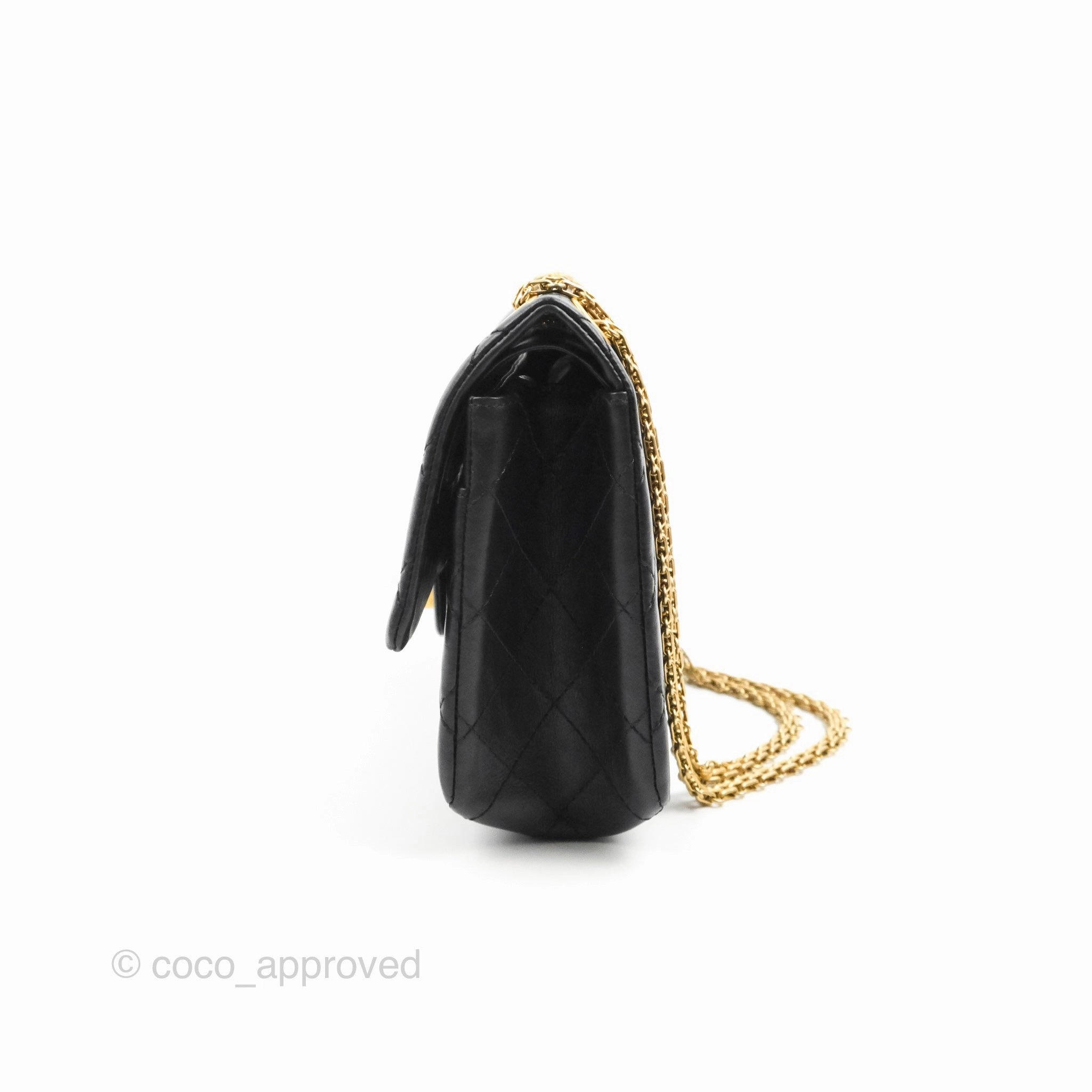 Chanel Reissue 226 Quilted Black Aged Calfskin Aged Gold Hardware