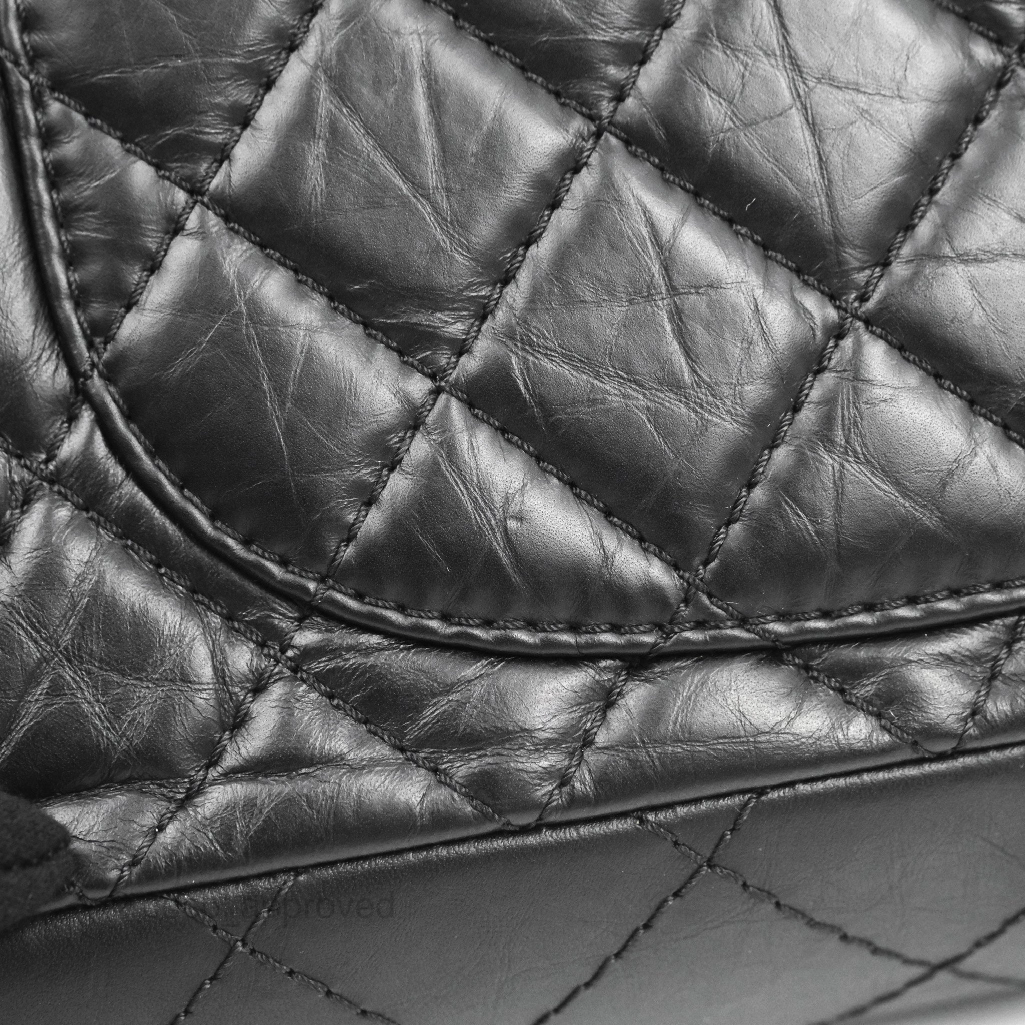 Chanel Reissue 226 Quilted Black Aged Calfskin Aged Gold Hardware