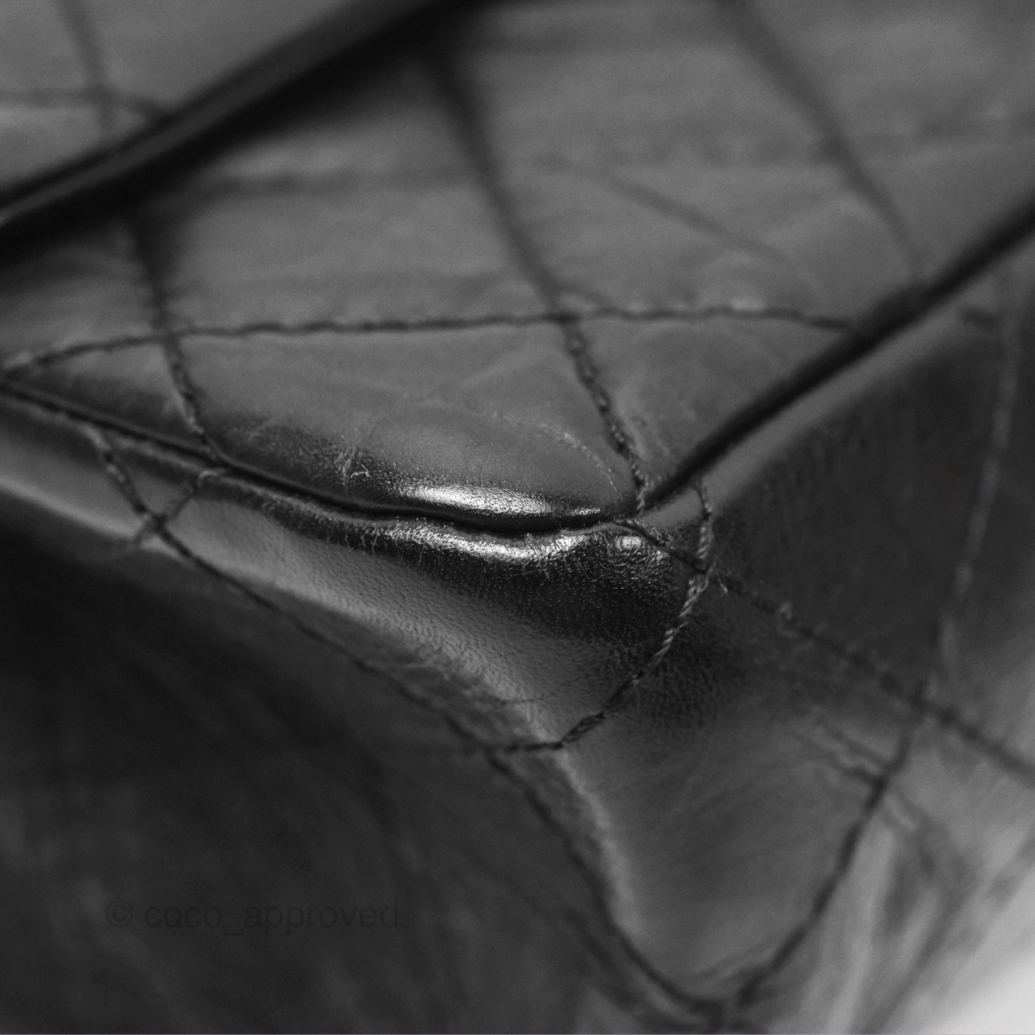Chanel Reissue 226 Quilted Black Aged Calfskin Aged Gold Hardware