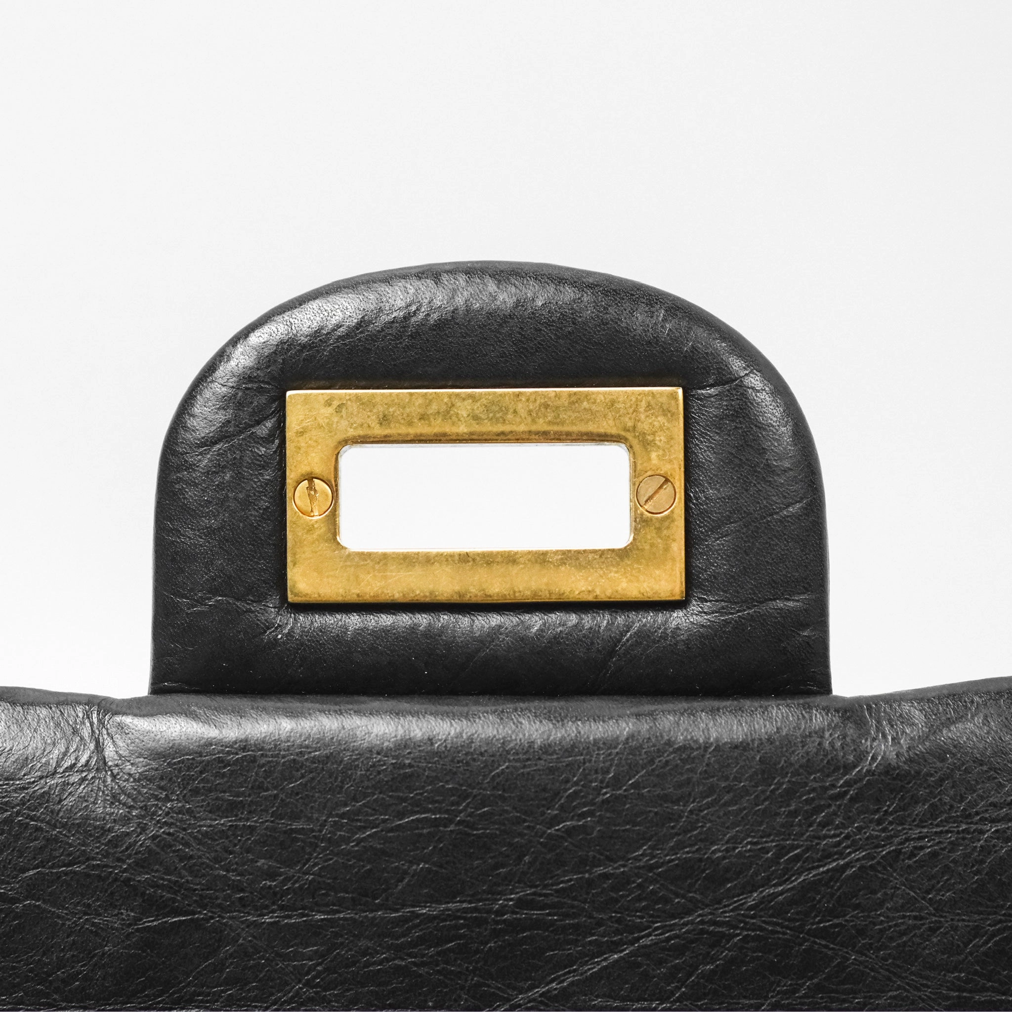 Chanel Reissue 226 Quilted Black Aged Calfskin Aged Gold Hardware