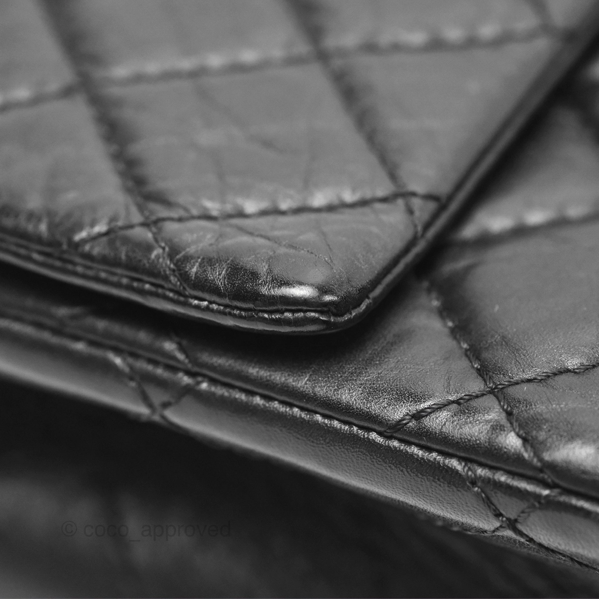Chanel Reissue 226 Quilted Black Aged Calfskin Aged Gold Hardware